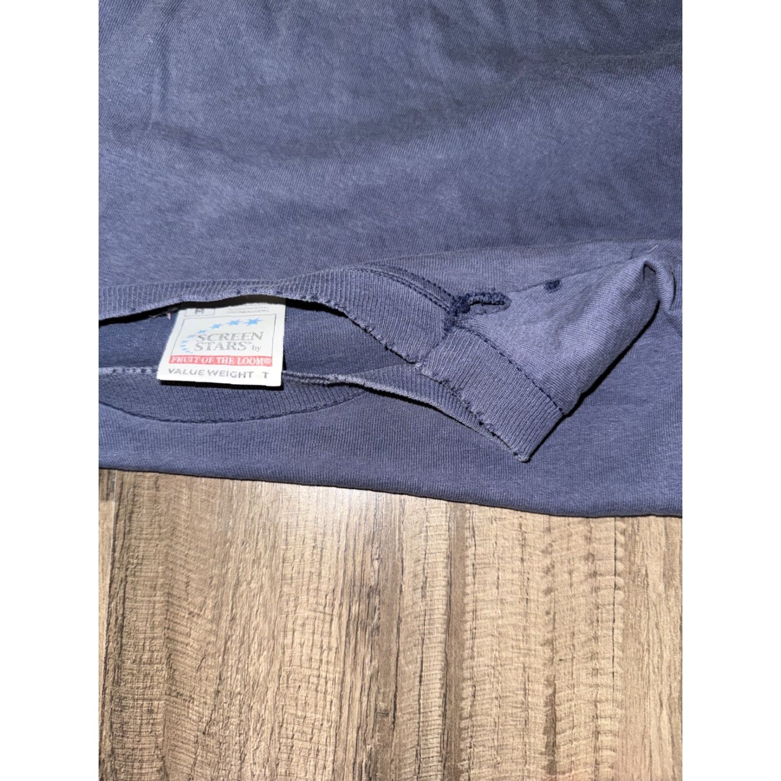 Fruit Of The Loom VINTAGE Fruit of the Loom Screen Stars T-Shirt Men M Blue Grey 21x25.5 Stars Size US M / EU 48-50 / 2 - 6 Thumbnail