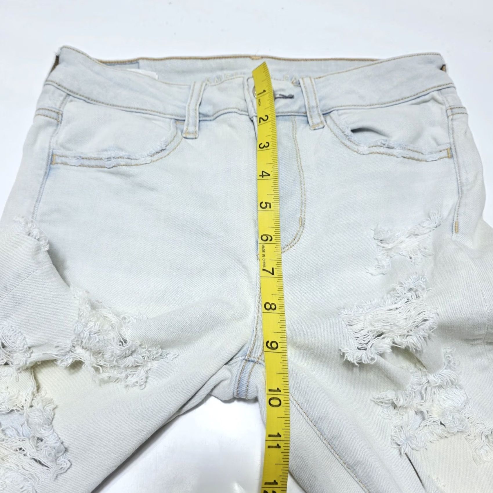 American Eagle Outfitters VINTAGE AE American Eagle 2 HI-RISE Jegging Super Stretch Womens Jeans Light Wash Size 26" / US 2 / IT 38 - 7 Thumbnail