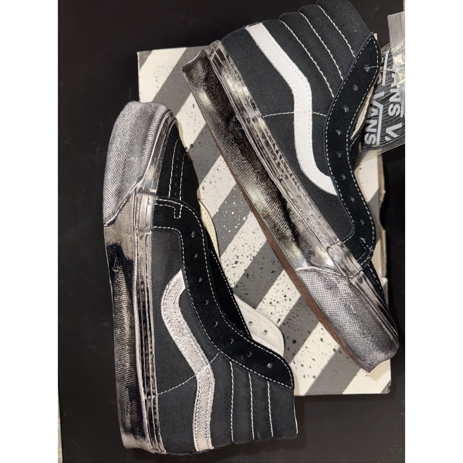 Vans Vans SK8-HI LX VLT B OG Classic Stressed Black/white Sz 6 Size US 6 / EU 39 - 3 Thumbnail