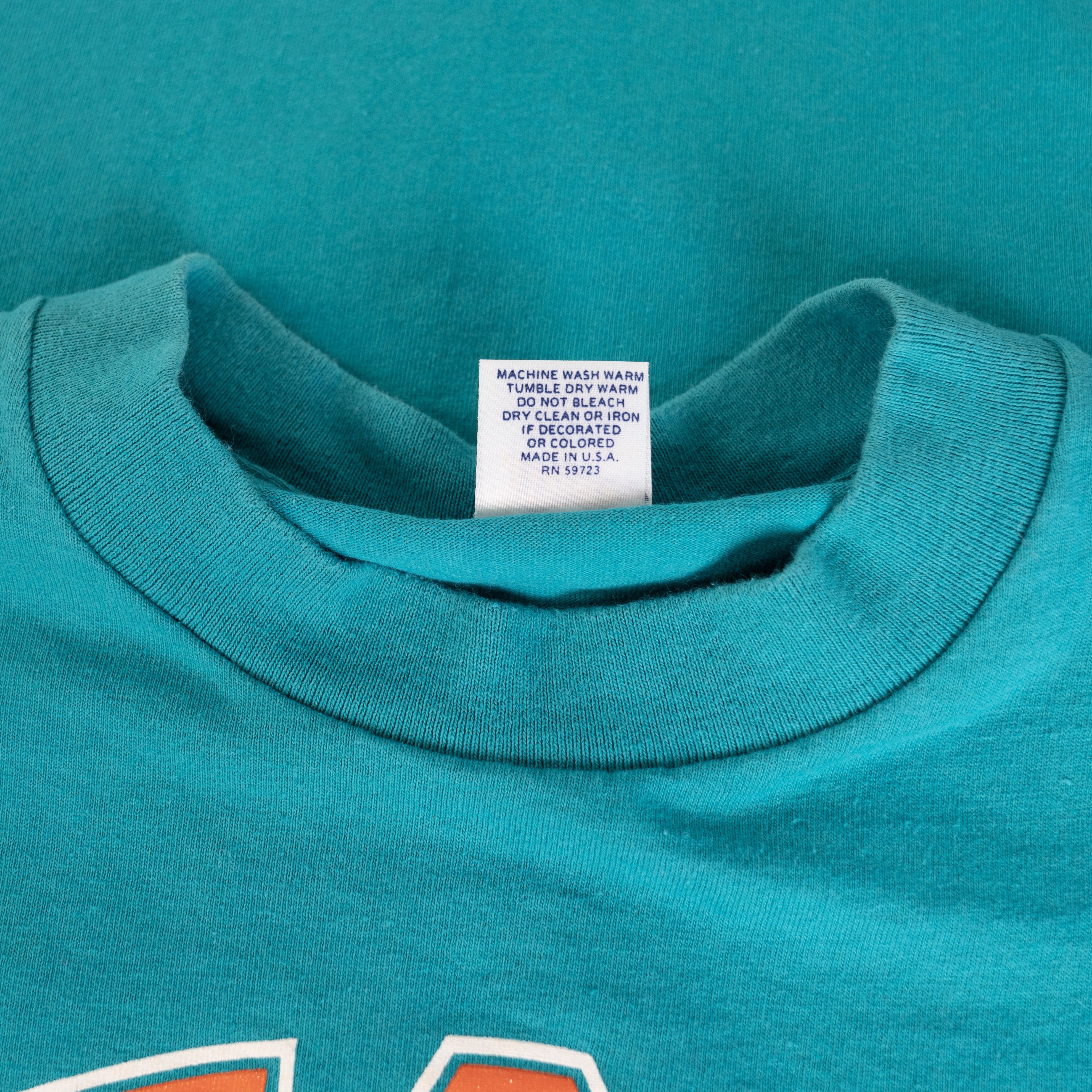 Vintage Vintage 1980's Miami Dolphins NFL Tee Shirt Size US M / EU 48-50 / 2 - 4 Thumbnail