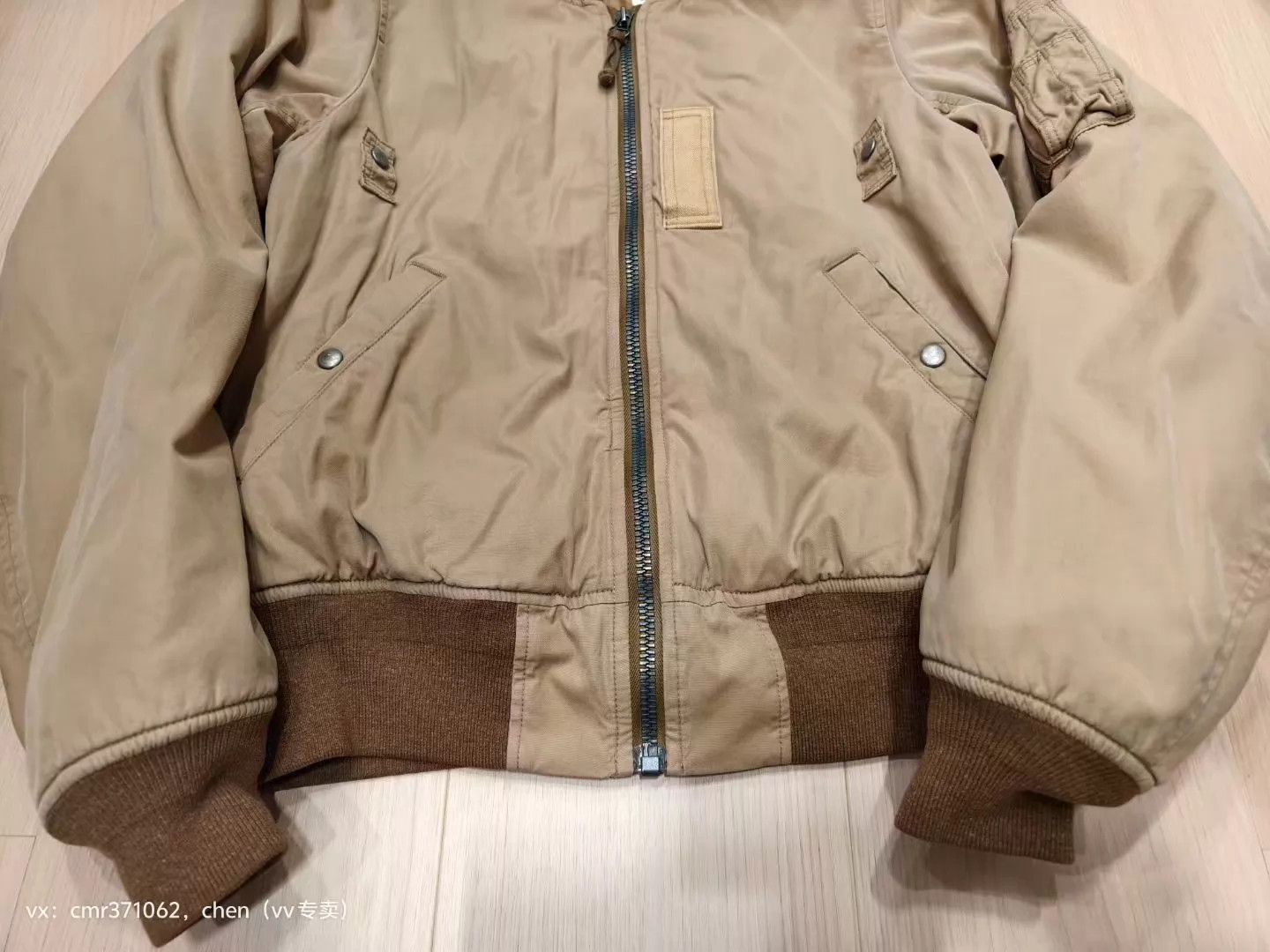 Visvim VISVIM 20SS THORSON (C/NY) Mud-Dyed Beige MA-1 Jacket Size 2 Size US M / EU 48-50 / 2 - 3 Thumbnail