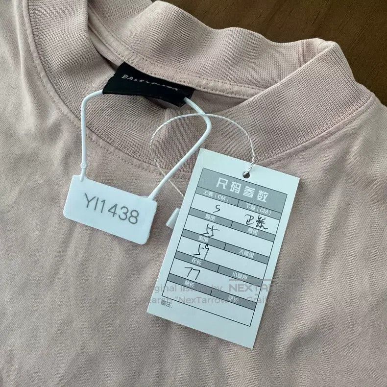 Balenciaga Balenciaga Reversed Letter Light Pink Short Sleeve Size US S / EU 44-46 / 1 - 7 Thumbnail