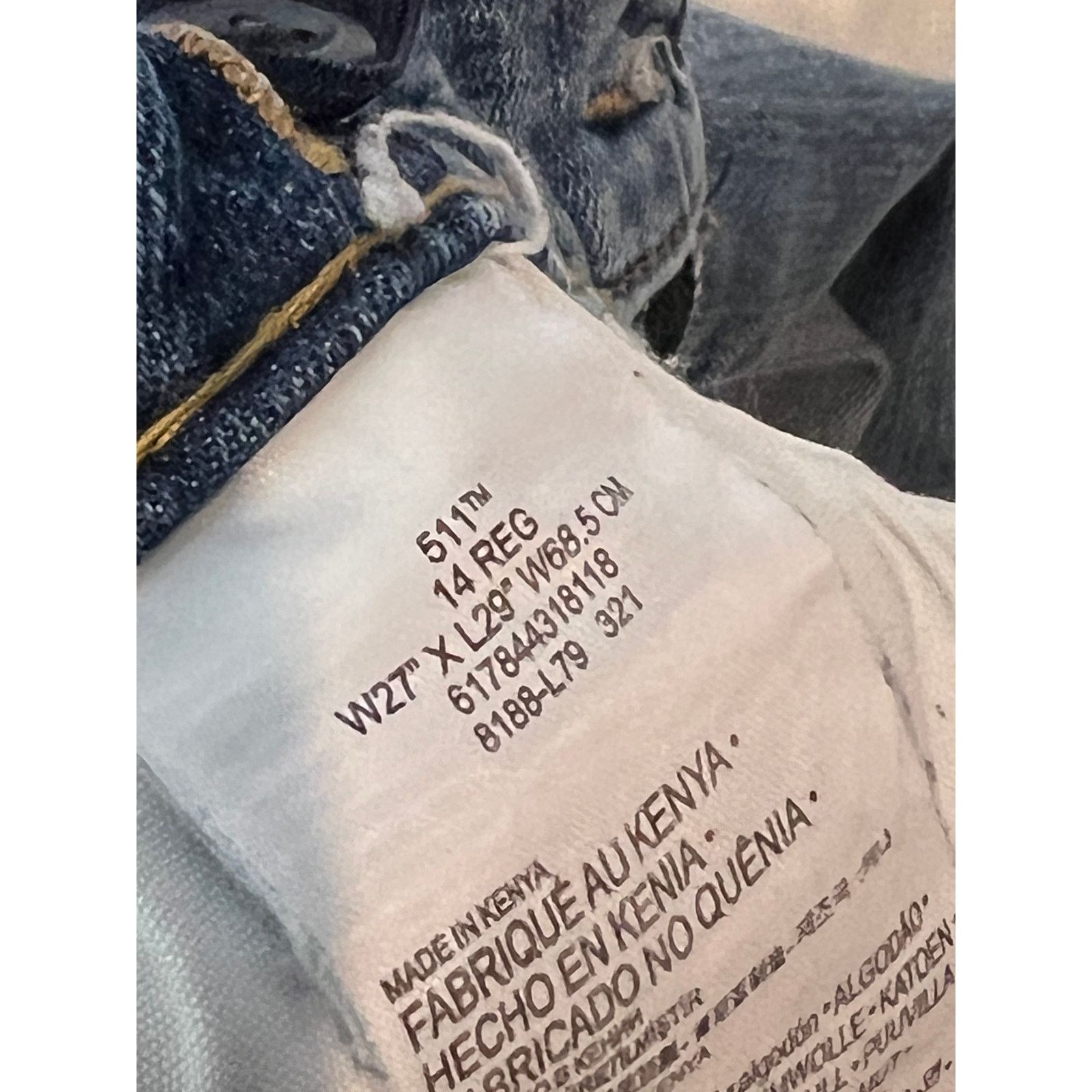 Levi's Levi's 511 Blue Jeans Slim Fit Womans 14Reg 27x29 Size 36" / US 14 / IT 50 - 4 Thumbnail