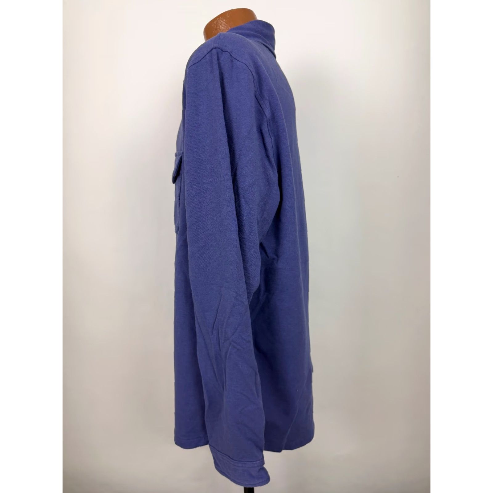 Gap VINTAGE Gap Button-Up Shirt Men XL Blue Heavyweight Fleece Outdoor Y2K Relaxed Regular Size US XL / EU 56 / 4 - 5 Thumbnail