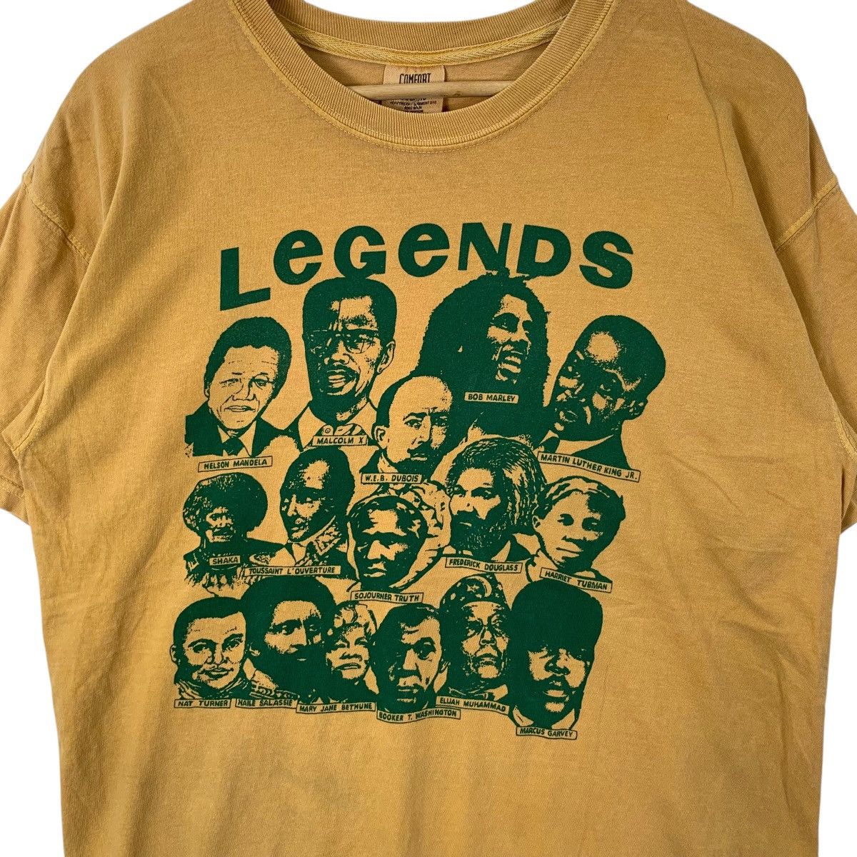 Vintage Vintage 90s LEGENDS NELSON MANDELA Malcolm X Tee Shirt Top Size US L / EU 52-54 / 3 - 5 Thumbnail