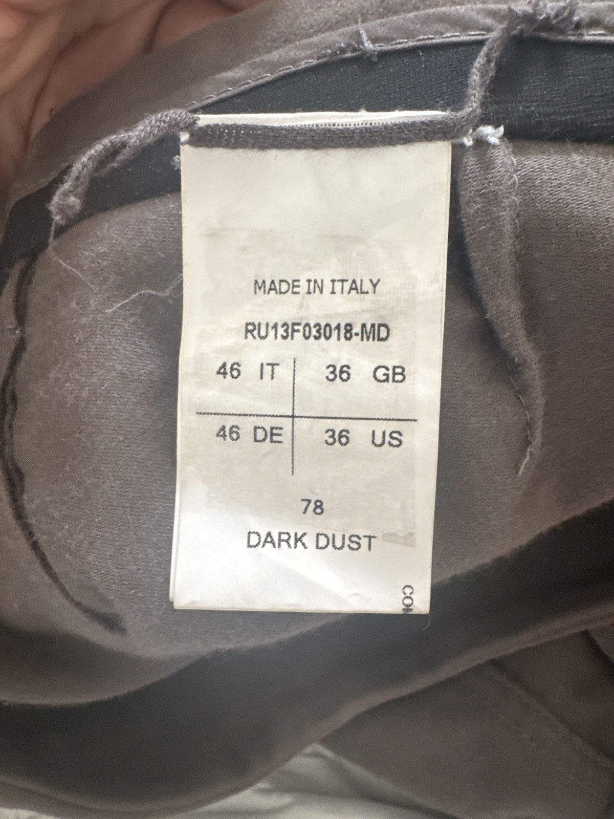 Rick Owens DOUBLE LAYER MOLESKIN AIRCUT Size US 30 / EU 46 - 2 Thumbnail