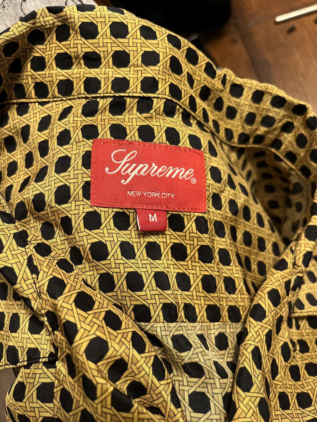 Supreme supreme cane silk button up longsleeve Size US M / EU 48-50 / 2 - 3 Thumbnail