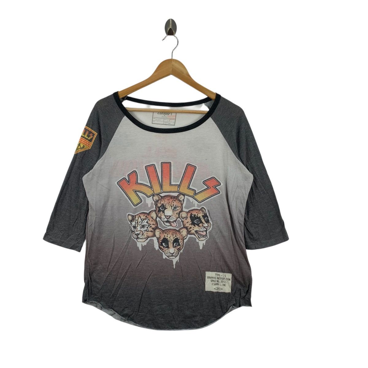 Other 2SHARP1 JAPAN INC Kiss Kills Lion Band Homage Tee Shirt Top Size M / US 6-8 / IT 42-44 - 4 Thumbnail