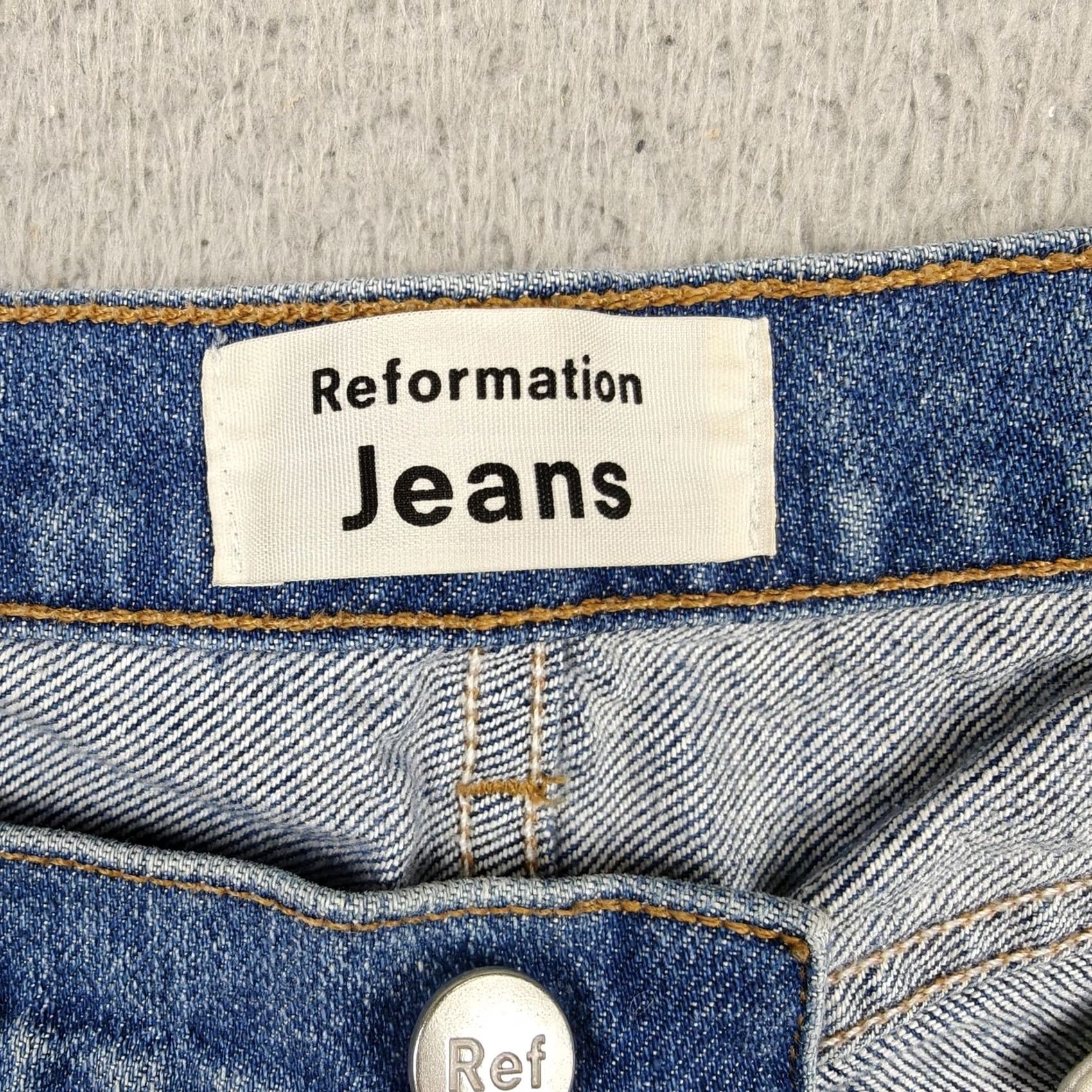 Reformation VINTAGE? No. Reformation Jeans Womens 28 Blue Serena High Skinny Crop Stretch Slim Denim Shirt? Size 28" / US 6 / IT 42 - 3 Thumbnail