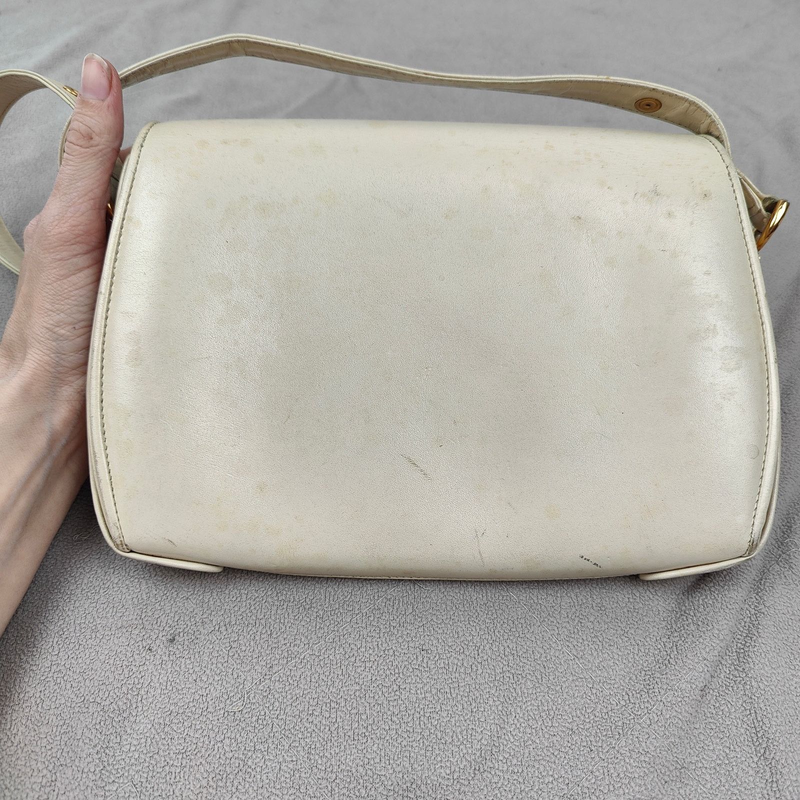 Gucci Vintage Gucci Leather Crossbody Bag Small Purse Off-White Size ONE SIZE - 8 Thumbnail