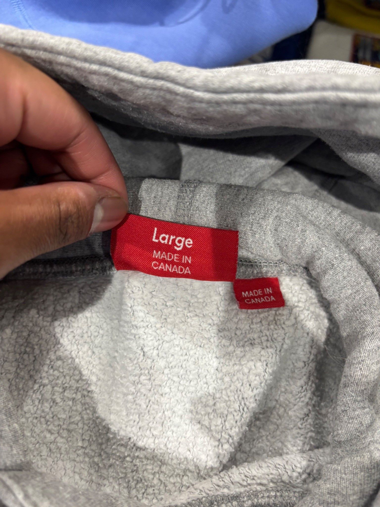 Supreme Supreme Cross Box Logo Hooded Sweatshirt Heather Grey Size US L / EU 52-54 / 3 - 7 Thumbnail