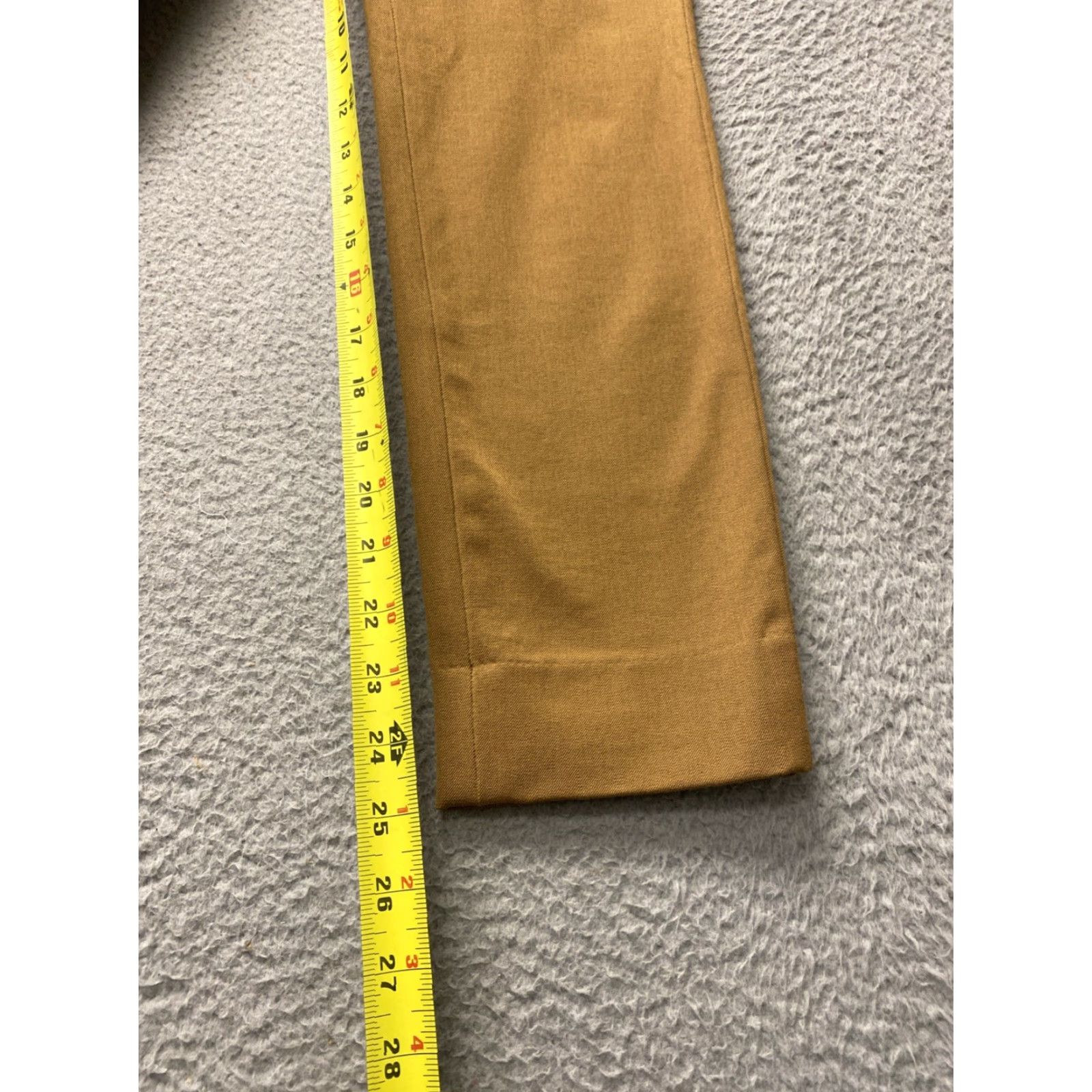 Banana Republic Banana Republic Sloan Slim Pants Women 0P Petite Dark Gold Zip Front & Rear Welt Pockets Slimming 25 Inseam Casual Dress Pants Womens Size 25" / US 0 / IT 36 - 4 Thumbnail