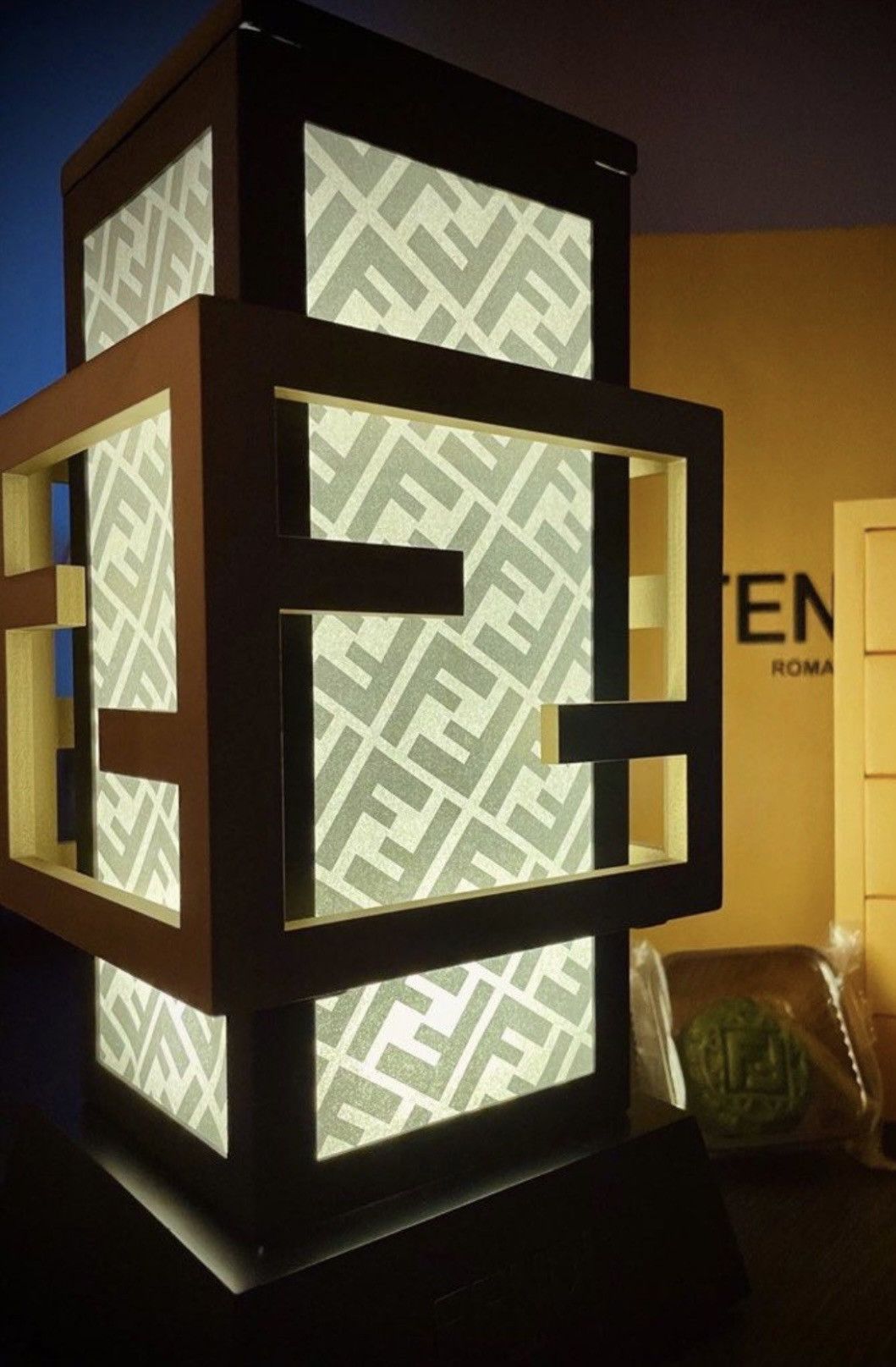 Fendi Fendi VIP FF logo Lantern table lamp home decor Size ONE SIZE - 3 Thumbnail