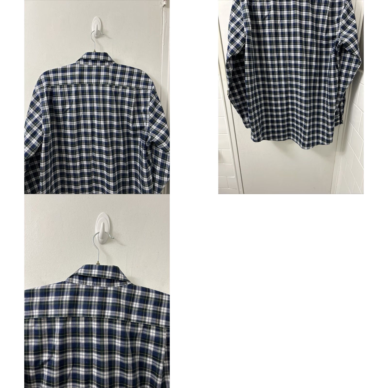 Vintage L.L. Bean Kennebunk Sport Shirt Mens M Blue Oxford Button-Down Casual Workwear Plaid Cotton 100% Size US M / EU 48-50 / 2 - 8 Thumbnail