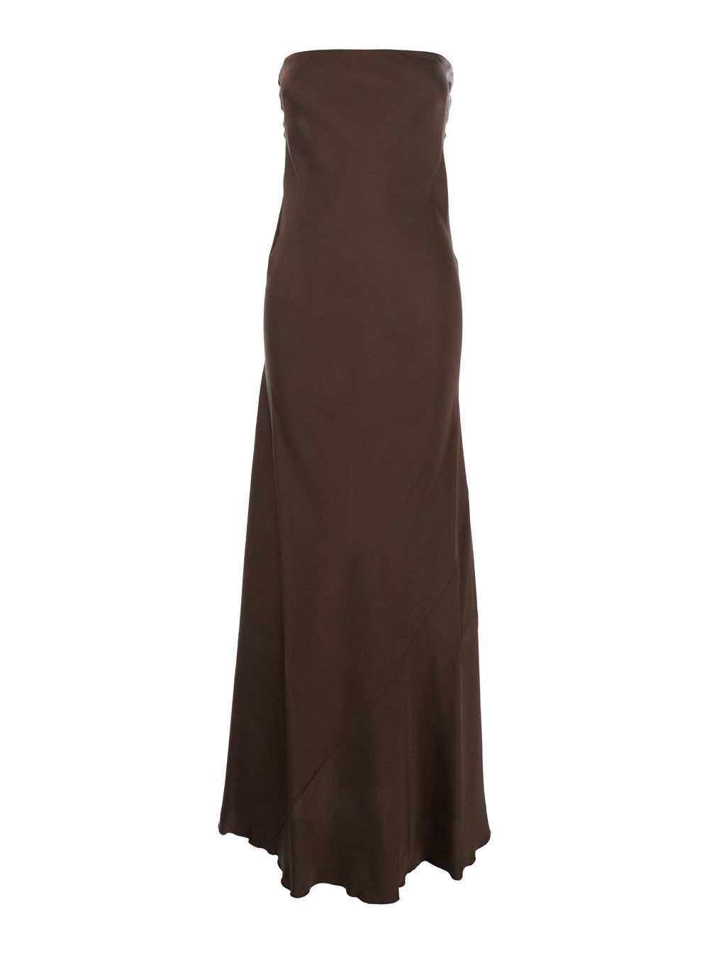forte_forte Long 'Sleeveless' Dress with Off Shoulder and Zip Closure at the Back in Viscose Blend Brown Women Size M / US 6-8 / IT 42-44 - 1 Thumbnail