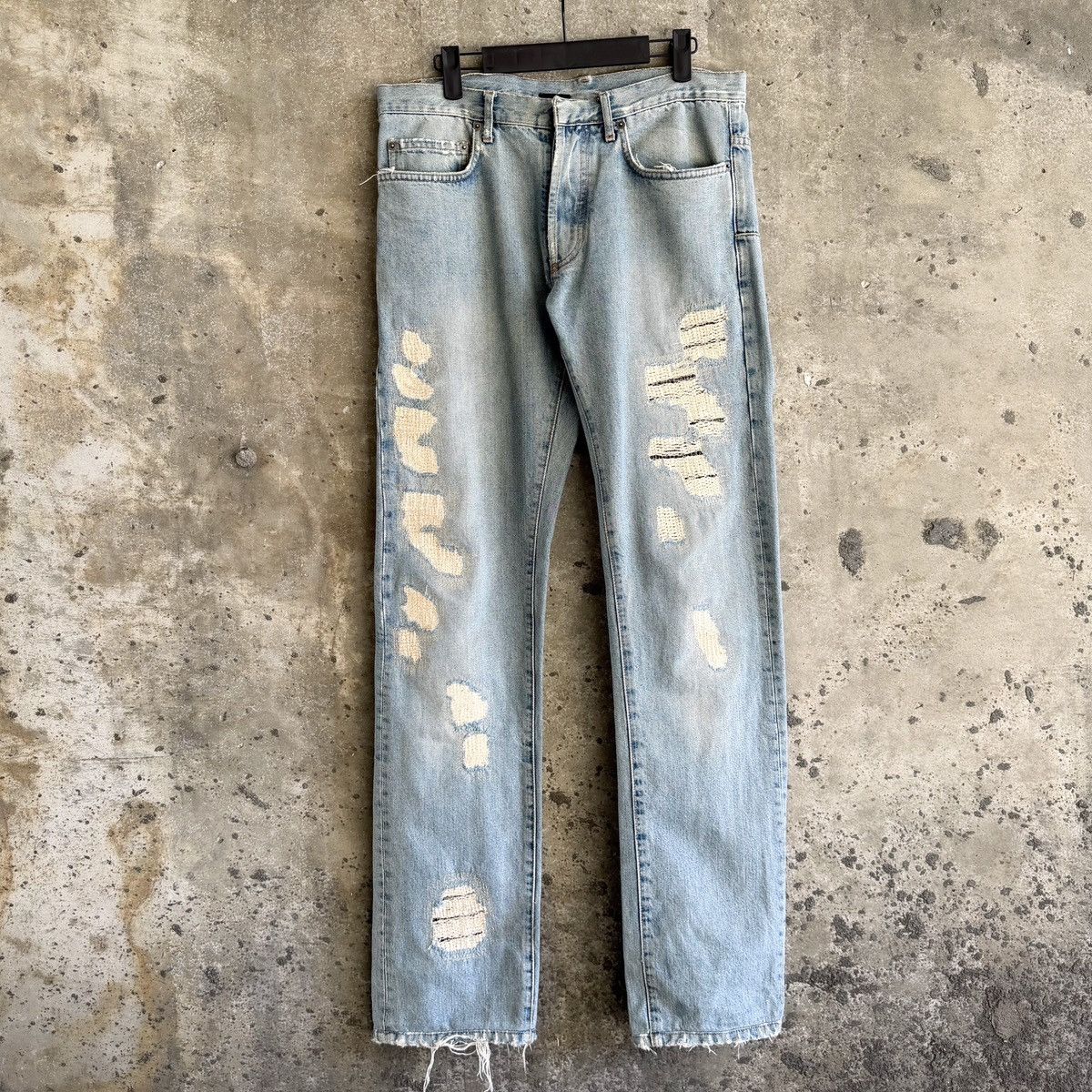 Dior Homme RUNWAY SS06 CRASH Repair Denim By Hedi Slimane