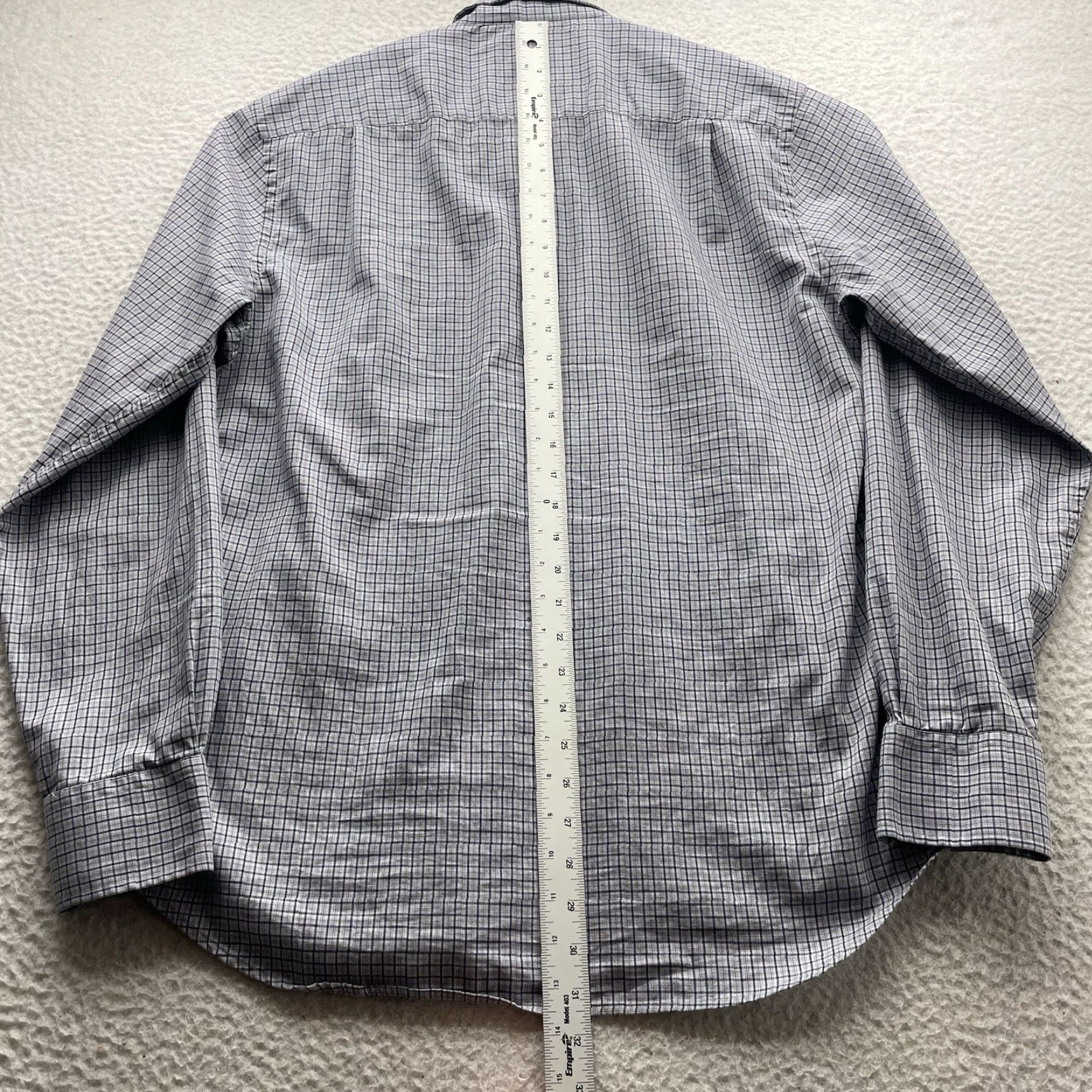 Peter Millar Peter Millar Shirt Mens Large L Flex Finish Blue Micro Gingham Check Button Down Size US L / EU 52-54 / 3 - 7 Thumbnail