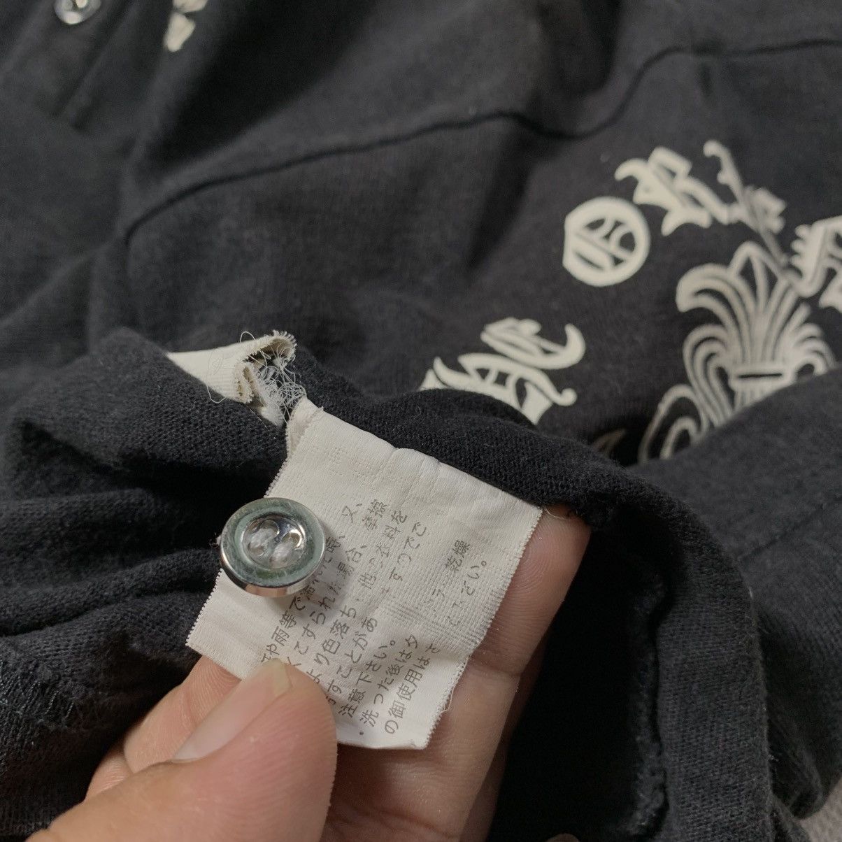 Japanese Brand Y2K Style Defective Struct Cross Punk Poem Polo Shirt Size US XXL / EU 58 / 5 - 12 Thumbnail