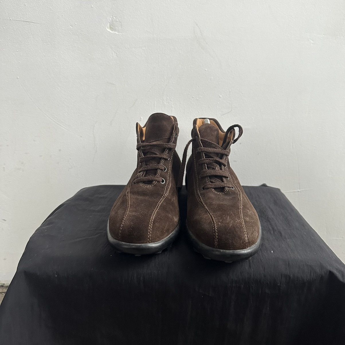Tod's Brown Suede chunky sole Chukka Lace Up Shoes Size US 8 / EU 41 - 4 Thumbnail