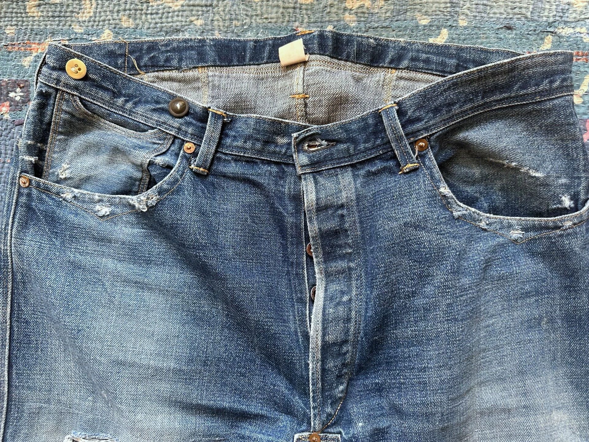 RRL Ralph Lauren RRL Vintage Distressed Jeans 36x34 Beggy Fit Size US 36 / EU 52 - 4 Thumbnail