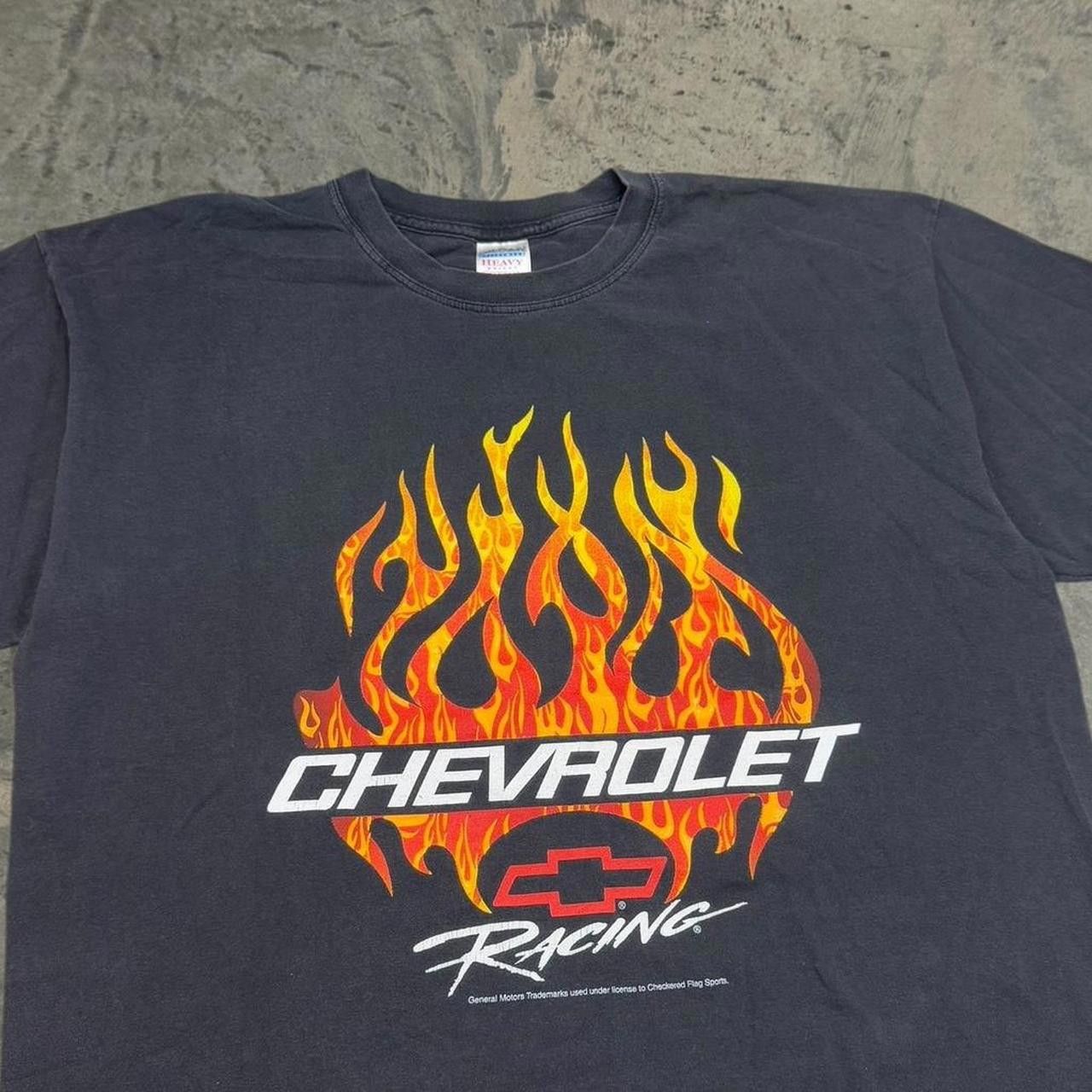 Gildan × Vintage Vintage Y2K Chevrolet Racing Flames T-Shirt Size US XL / EU 56 / 4 - 2 Thumbnail