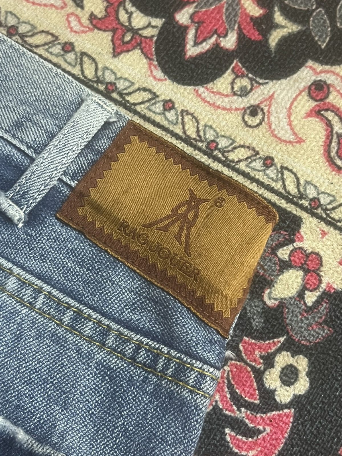JACKROSE Jackrose X Luv Maison Blue Faded Washed Selvedge Flare Jeans Size US 30 / EU 46 - 9 Thumbnail