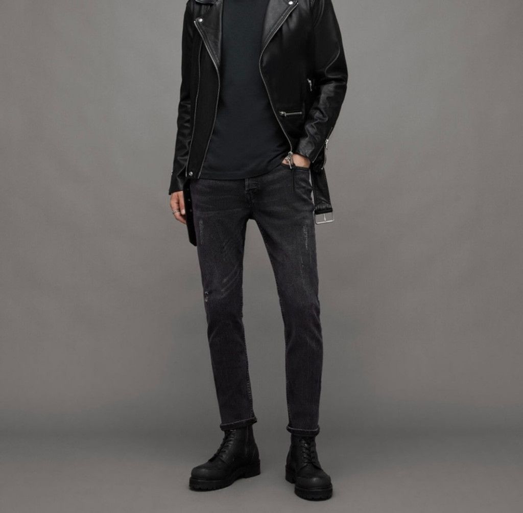 Allsaints AllSaints Rex Button Fly Black Jeans Men's Size 30x29 Size US 30 / EU 46 - 2 Thumbnail