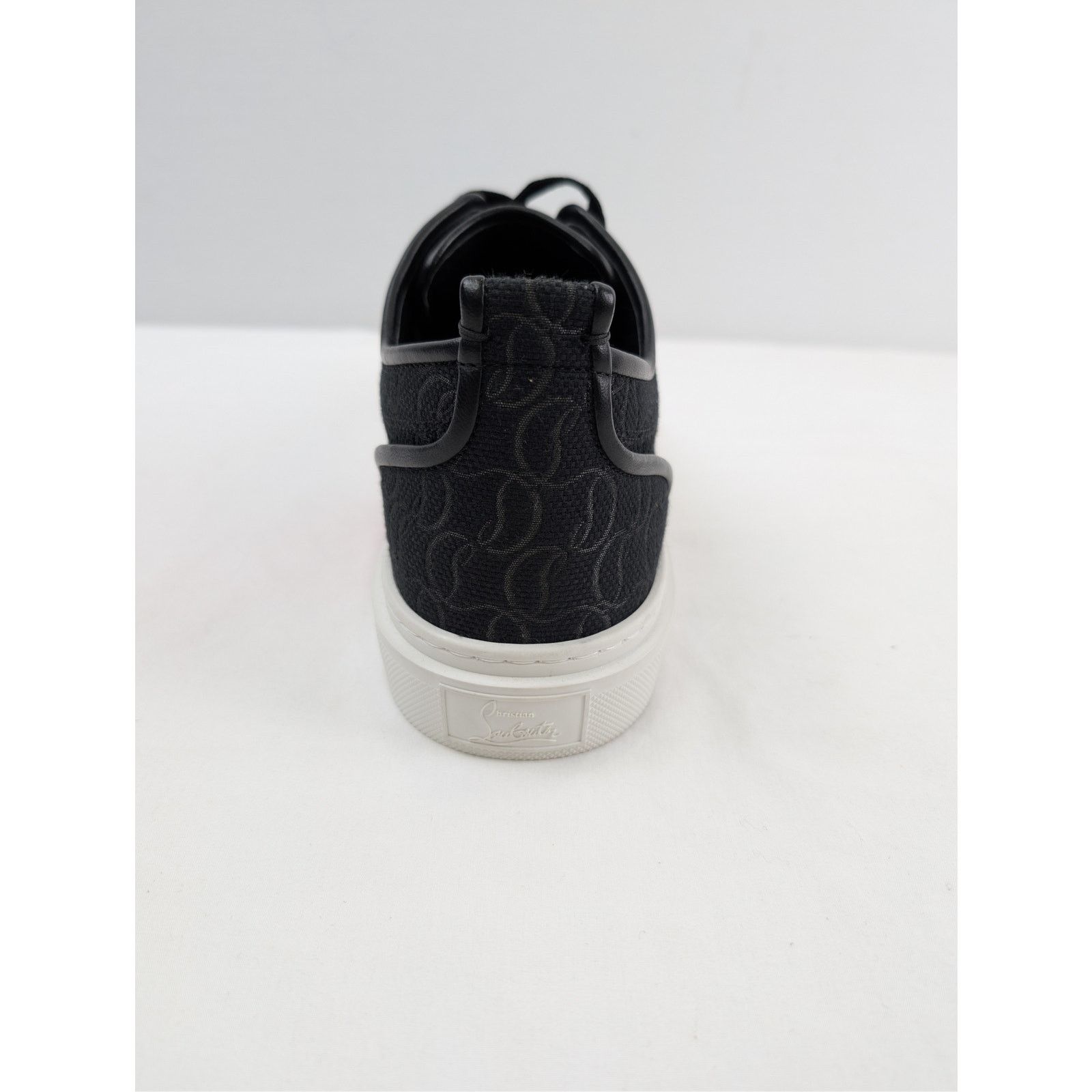 Christian Louboutin o1rshd1 Adolon Junior Flat Sneakers Shoe in Black/White Size US 12 / EU 45 - 17 Thumbnail