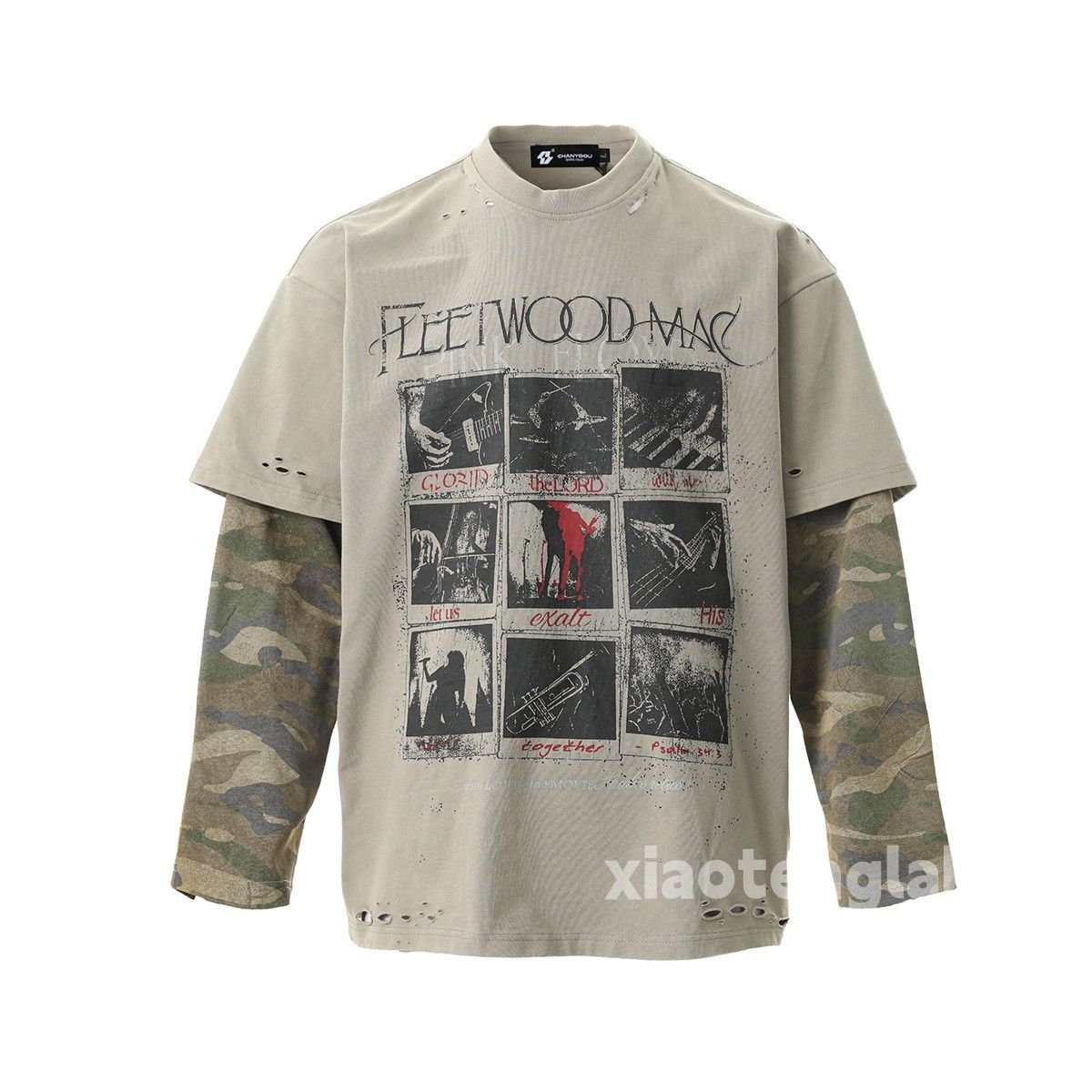 Vintage Xz faded punk grunge hiphop camo tee t shirt Size US M / EU 48-50 / 2 - 1 Thumbnail