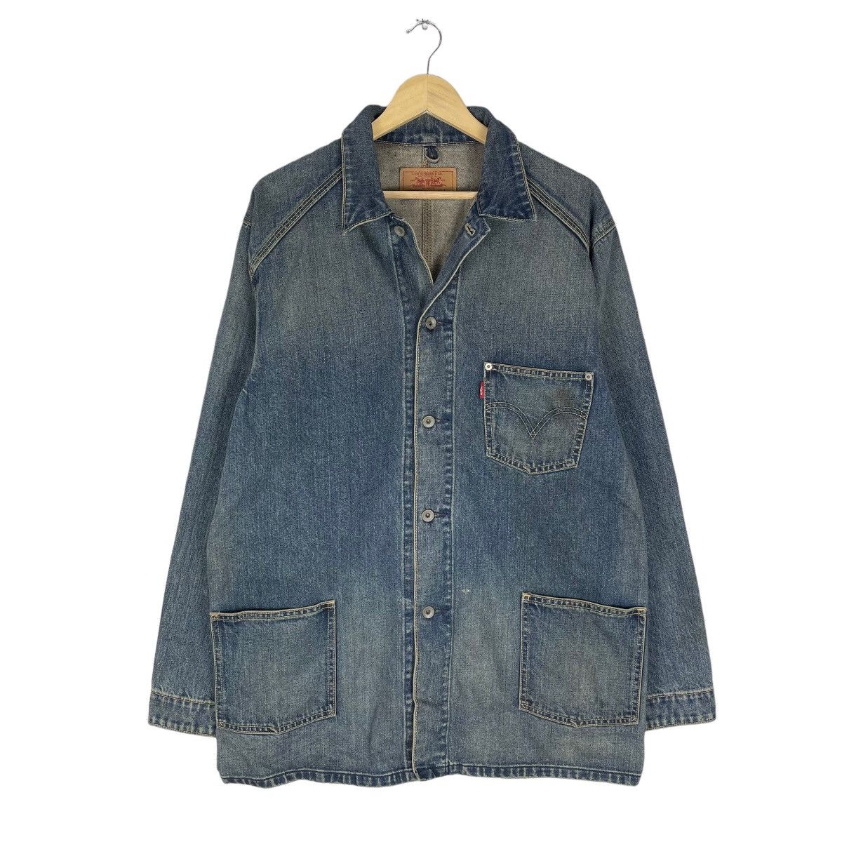 Levi's × Levi's Vintage Clothing ⚡️LEVI’S DENIM JEANS CHORE JACKET Size US XL / EU 56 / 4 - 1 Thumbnail