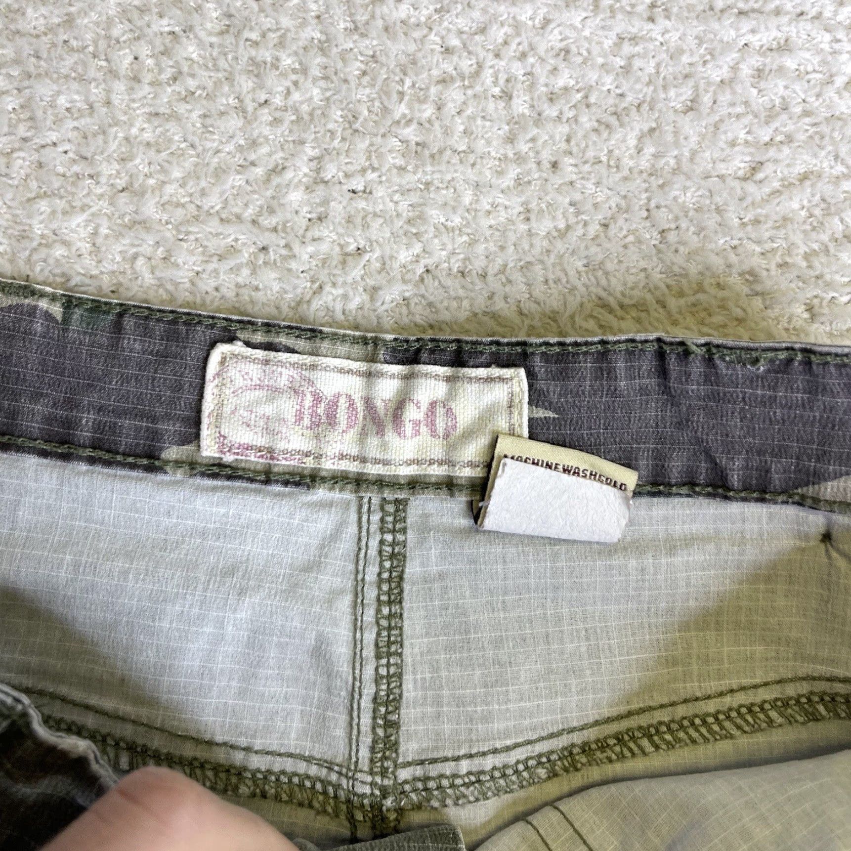 Vintage VINTAGE Bongo Cargo Mini Skirt Women Size 7 Green Rip Stop Grunge 80s 90s Military Rave Skate Size 28" / US 6 / IT 42 - 3 Thumbnail
