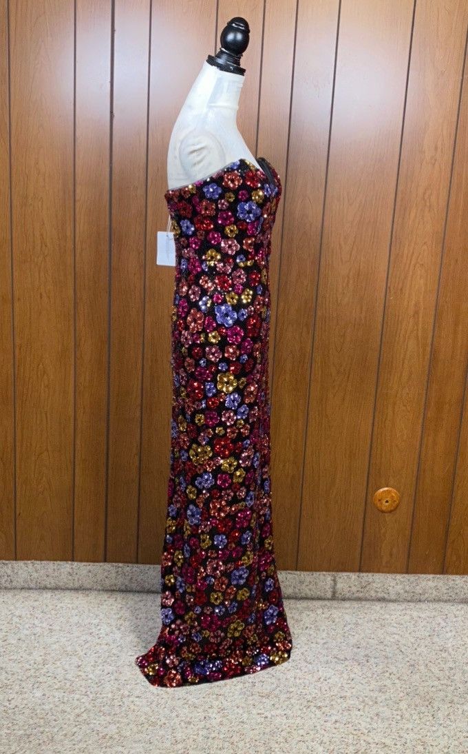 Marchesa Marchesa Notte Strapless Floral Sequin Column Gown size 6 Size M / US 6-8 / IT 42-44 - 10 Thumbnail