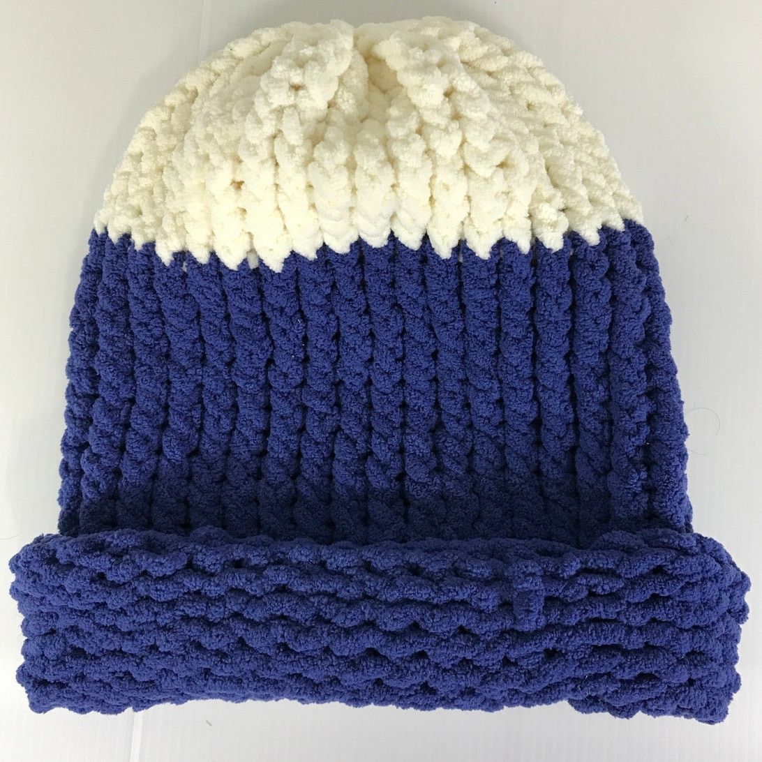 Handmade NWT Handmade Chunky Knitted Multicolor Adult Slouchy Beanie Size ONE SIZE - 4 Thumbnail