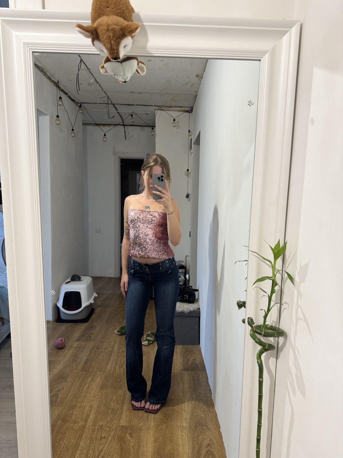 Vintage VINTAGE AVANT GARDE WASHED DENIM PANTS FLARE JEANS Size 26" / US 2 / IT 38 - 2 Thumbnail