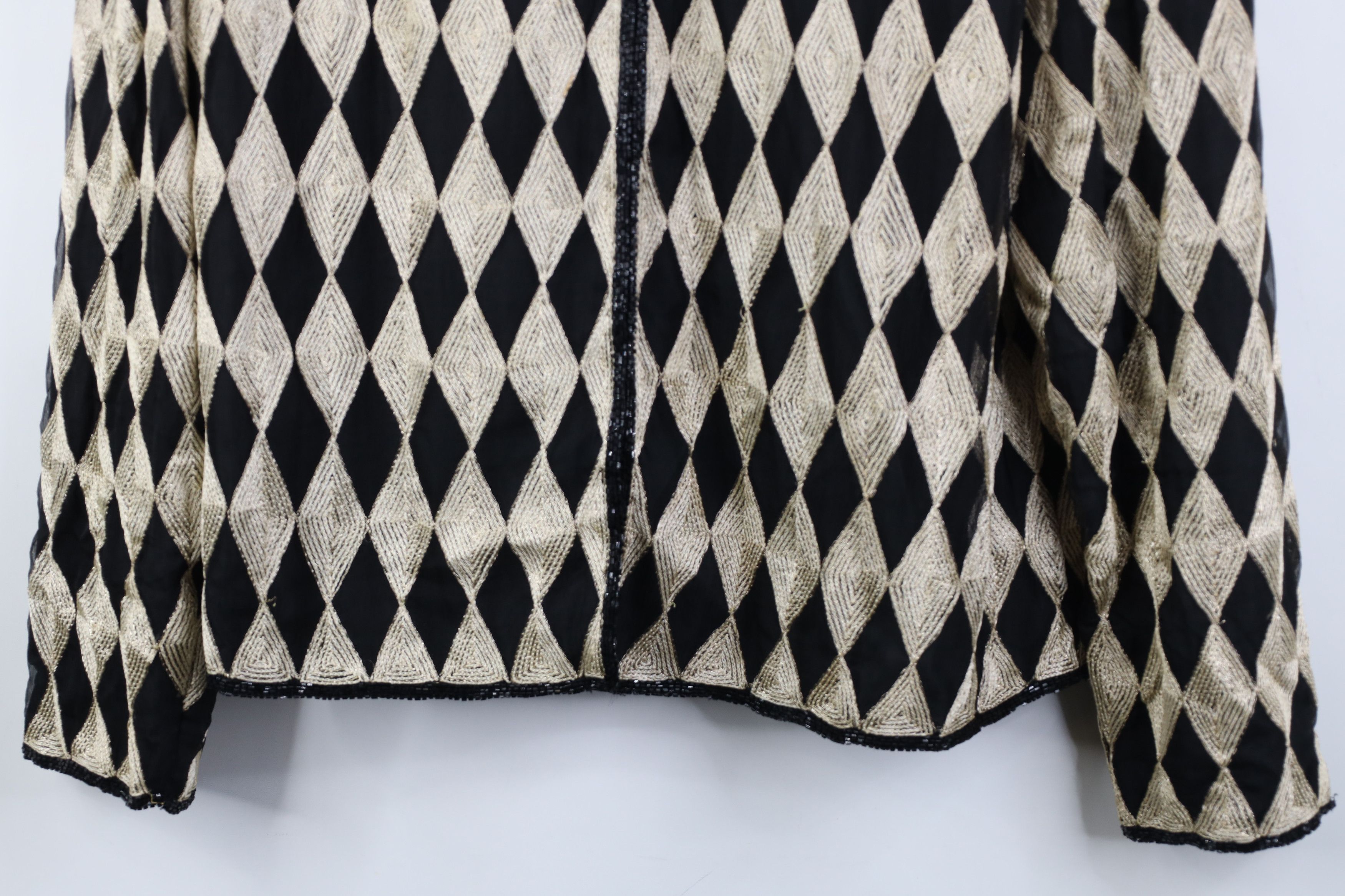 Vintage Vintage 90s Streetwear Diamond Full Zip Jacket Evening Size XL / US 12-14 / IT 48-50 - 3 Thumbnail
