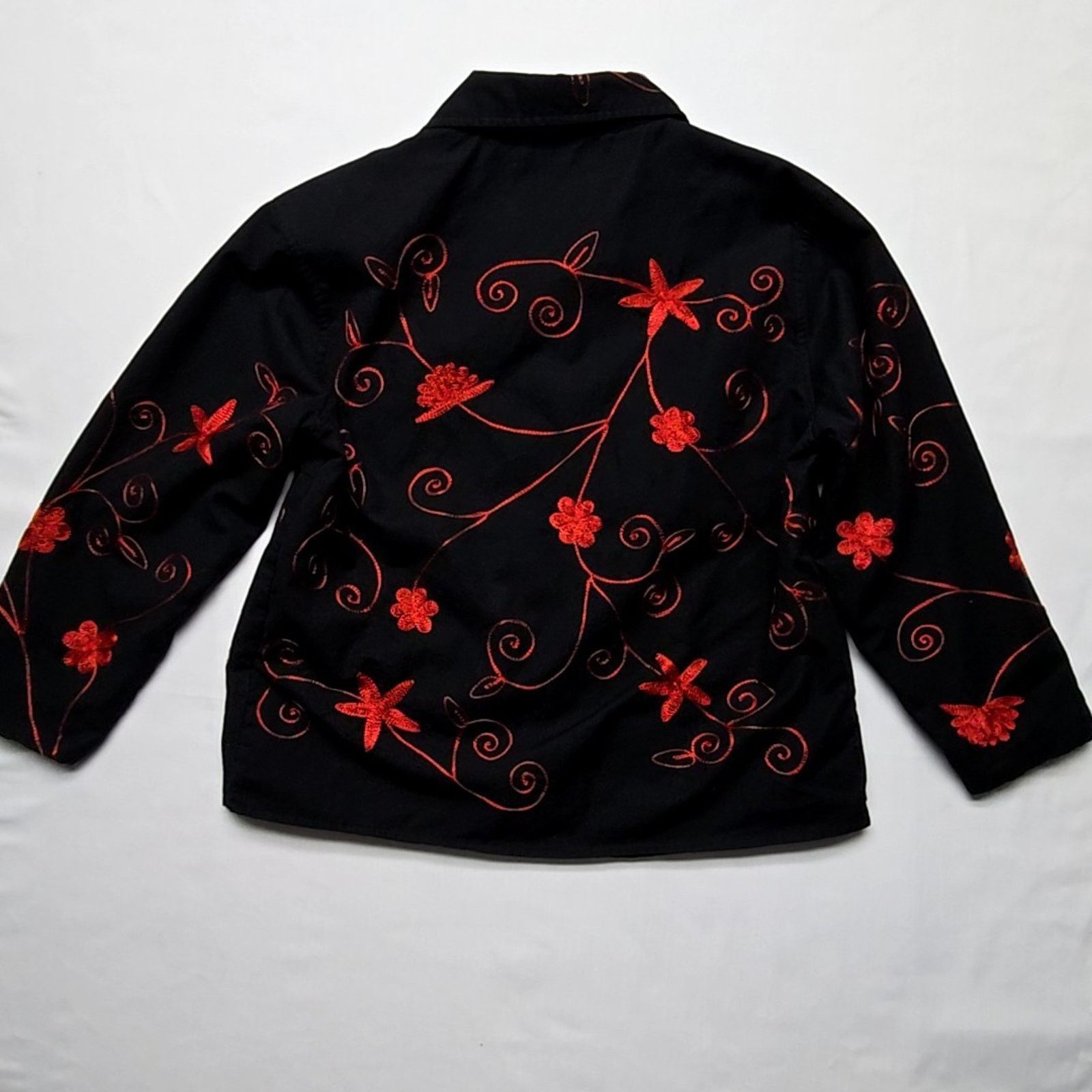 Vintage Vintage Keren Hart Floral Embroidered Jacket Black Red M Size M / US 6-8 / IT 42-44 - 6 Thumbnail