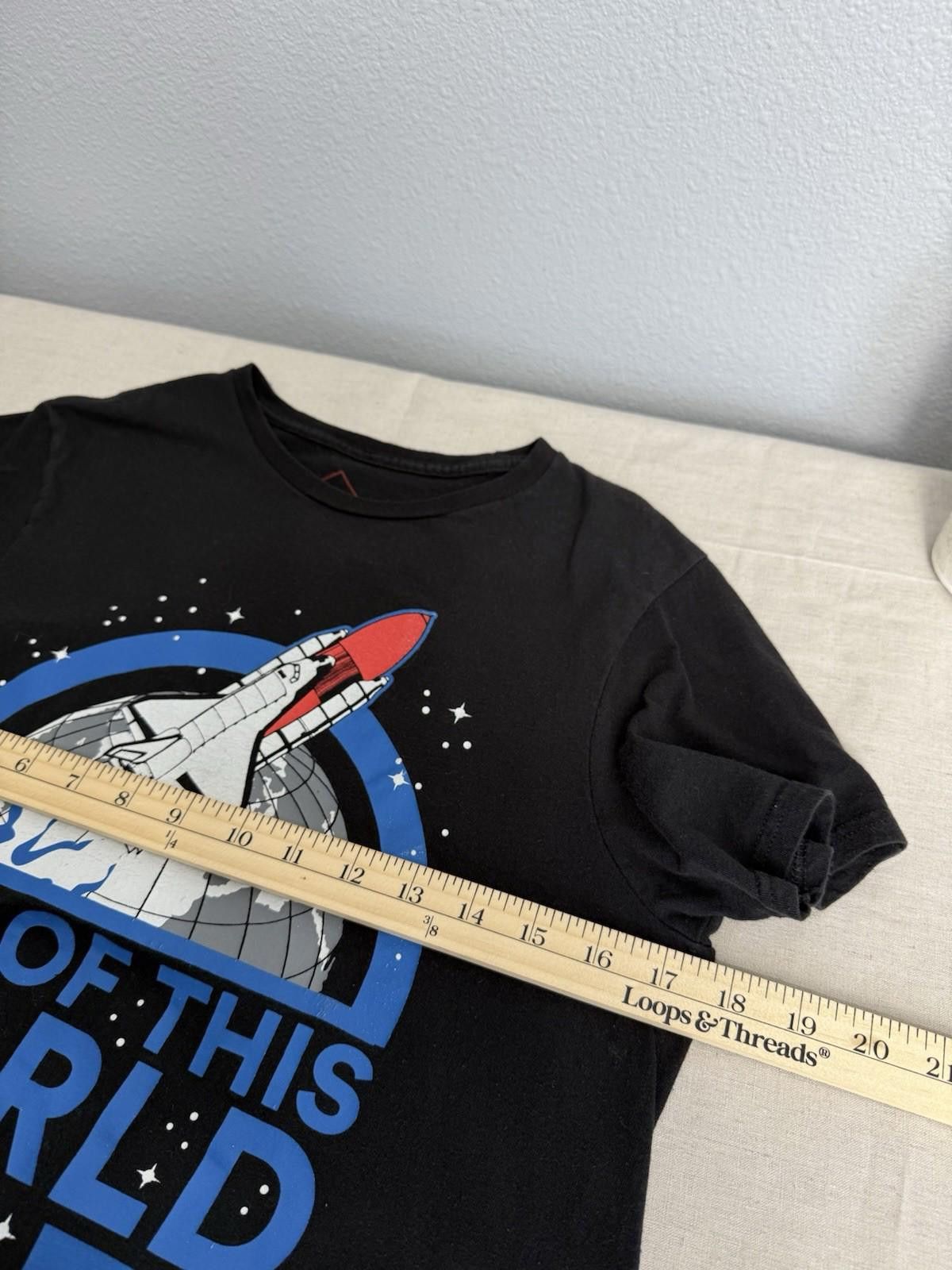 Designer NASA Black T Shirt Neon Riot Short Sleeve Mens Size S Size US S / EU 44-46 / 1 - 5 Thumbnail
