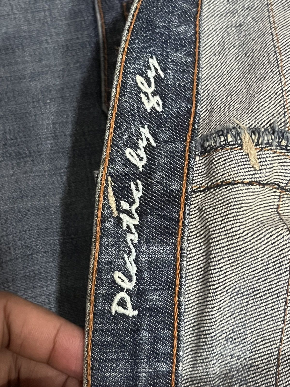 If Six Was Nine ⚡️Flare⚡️Plastic By Gly Floral Embroidered Pocket Blue Jeans Size 29" - 16 Thumbnail