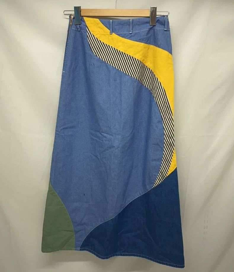 Kapital Kapital Size1 Stand-of-print color-blocked skirt Size 25" / US 0 / IT 36 - 1 Thumbnail