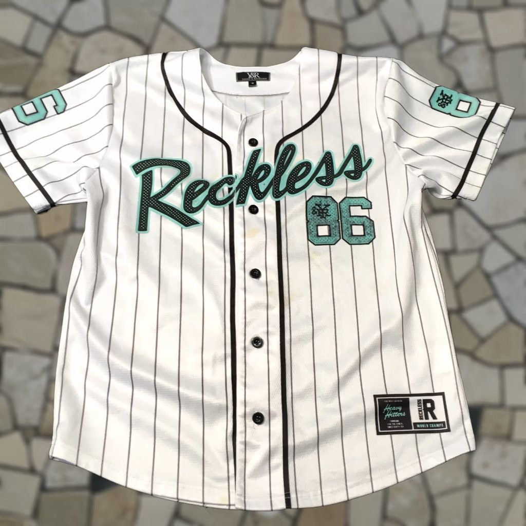 Vintage Y&R Heavy Hitters Jersey Pinstripe White size M Men Size US M / EU 48-50 / 2 - 1 Thumbnail