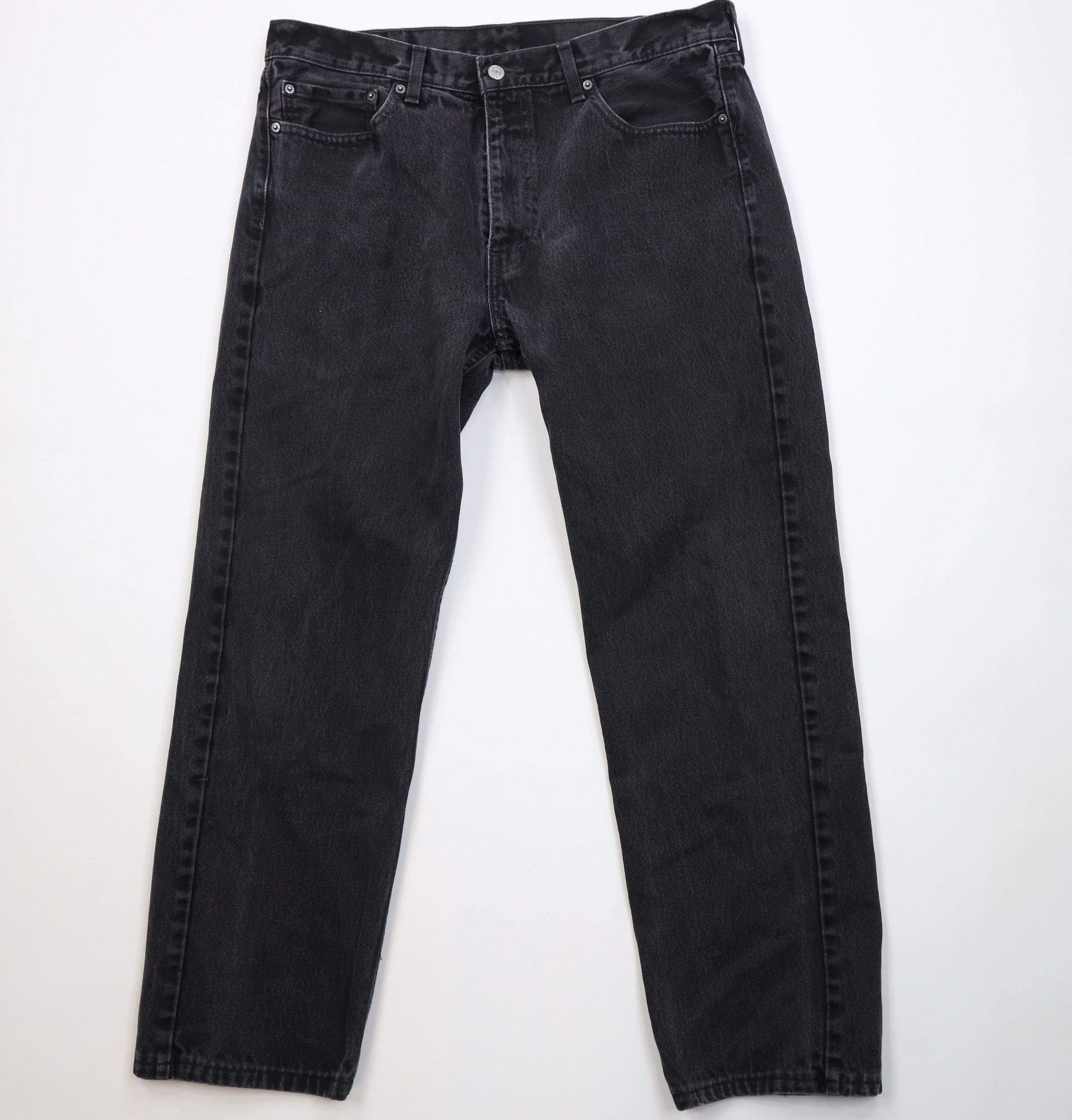 Levi's Vintage Y2K Levis 505 Regular Straight Leg Denim Jeans Black Size US 38 / EU 54 - 1 Thumbnail