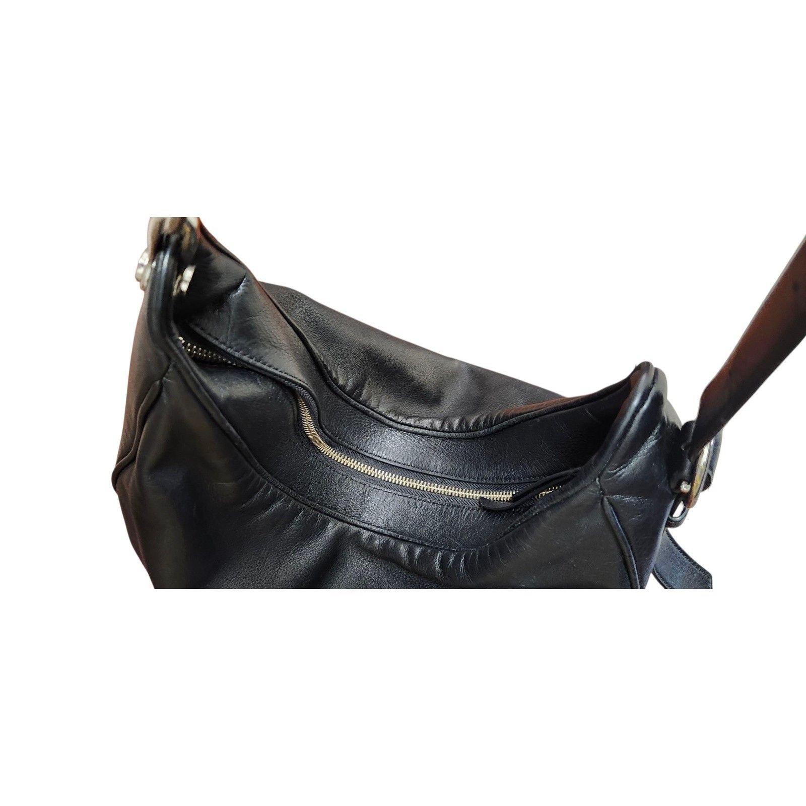 Marc Jacobs MARC JACOBS THE TEMPO LEATHER HOBO SHOULDER BAG BLACK Size ONE SIZE - 14 Thumbnail