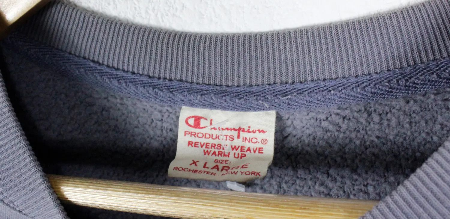 Champion × Vintage Champion Reverse Weave Logo Pale Grey Crew Sweatshirt XL Size US XL / EU 56 / 4 - 6 Thumbnail