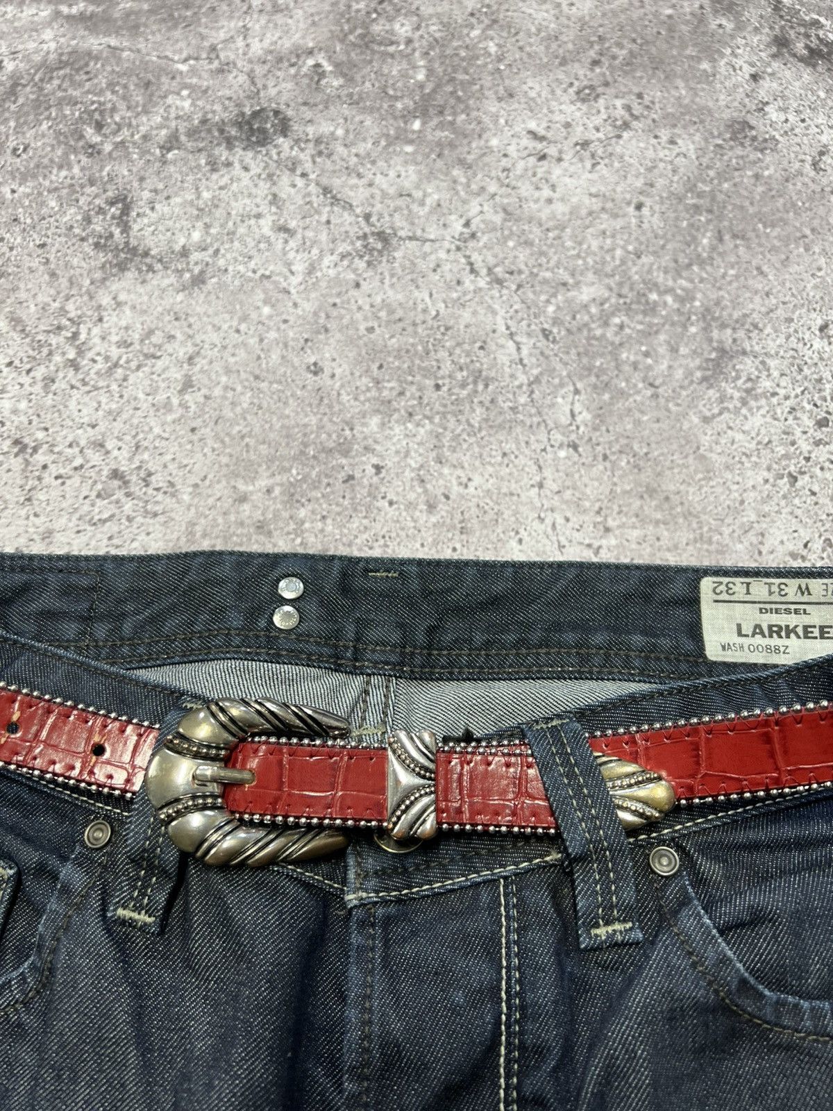 Japanese Brand 00’S NUMBER NINE STYLE JAPAN COWBOY Y2K RED BELT ARCHIVE Size ONE SIZE - 5 Thumbnail