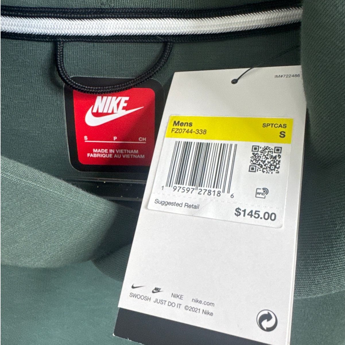 Nike NWT Nike Tech Reimagined Fleece Vintage Green Hoodie Size S Size US S / EU 44-46 / 1 - 7 Thumbnail