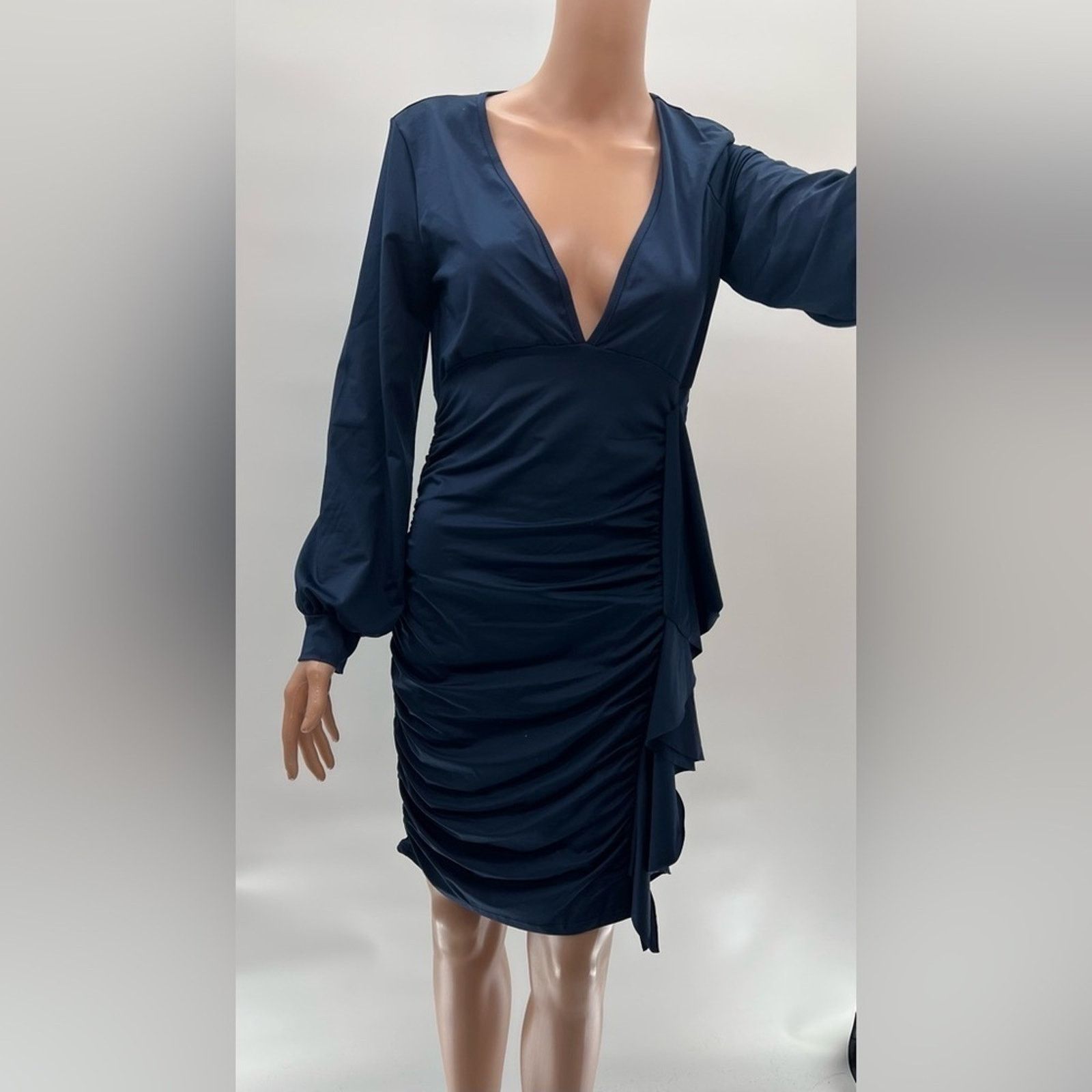 & Other Stories Midnight Blue Rouched Dress (NWOT) M Size M / US 6-8 / IT 42-44 - 3 Thumbnail