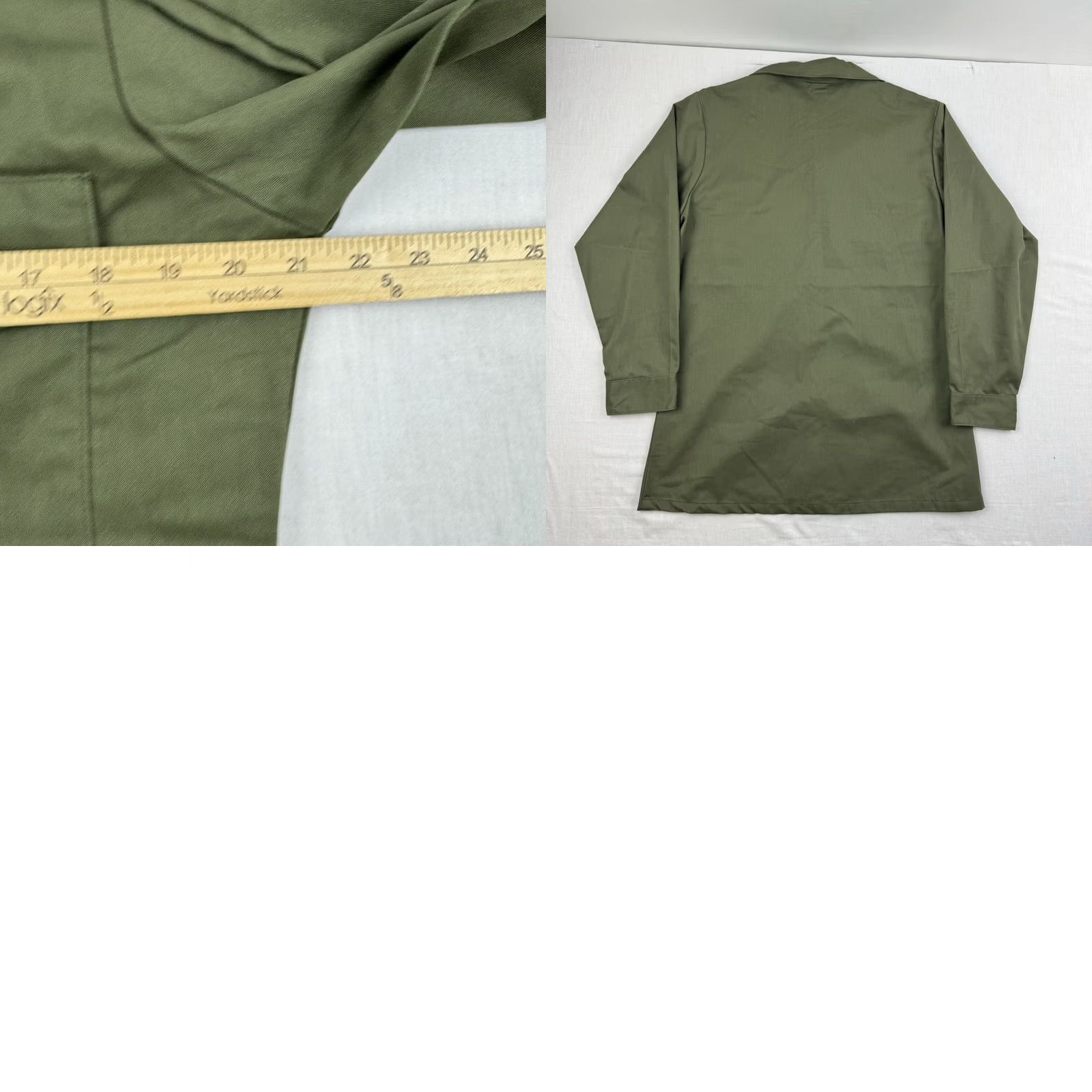 Vintage VINTAGE Army Button-Up Shirt Military USA 1980s Green Collared Long Sleeve Adult Large Mens Shirt Size US L / EU 52-54 / 3 - 8 Thumbnail