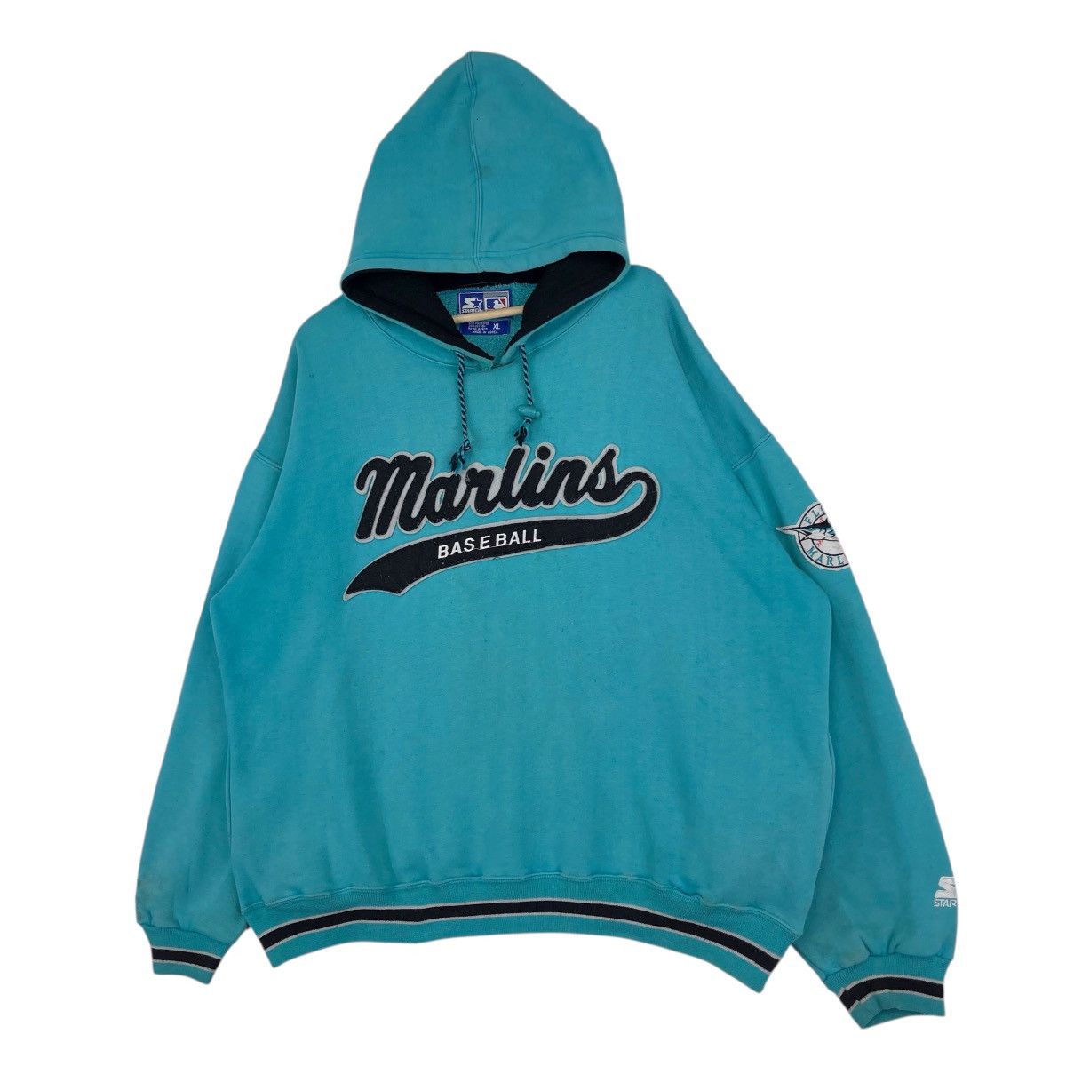 MLB × Starter × Vintage 90’s Florida Marlins Sweatshirt Size US XL / EU 56 / 4 - 2 Thumbnail