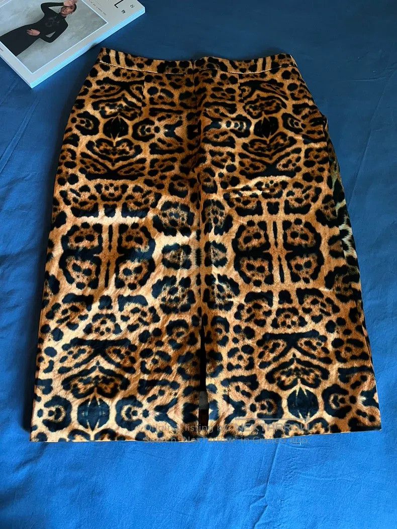Dries Van Noten Dries Van Noten Leopard Print Midi Skirt Size 24" / US 00 / IT 34 - 4 Thumbnail