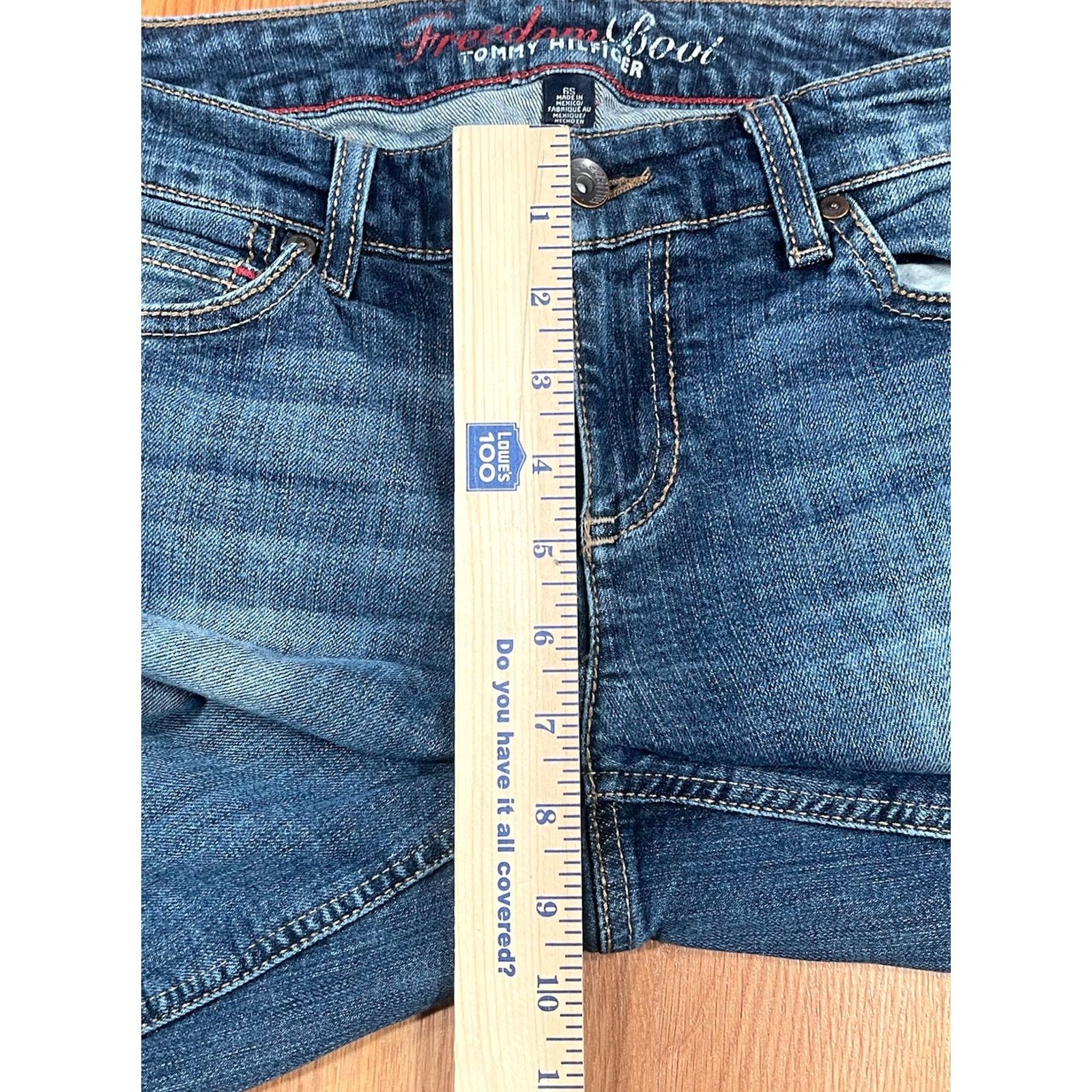 Tommy Hilfiger Tommy Hilfiger Freedom Boot Cut Stretch Blue Denim Jeans Women’s Size 6S Short Size 28" / US 6 / IT 42 - 4 Thumbnail